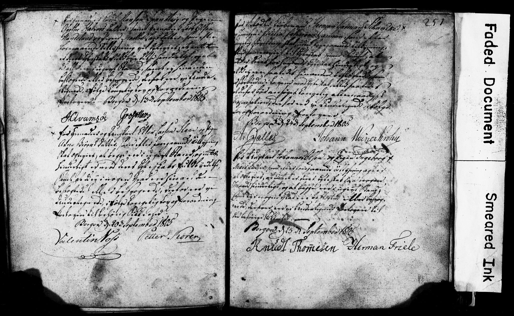 Korskirken sokneprestembete, AV/SAB-A-76101: Best man's statements no. II.5.1, 1776-1816, p. 251