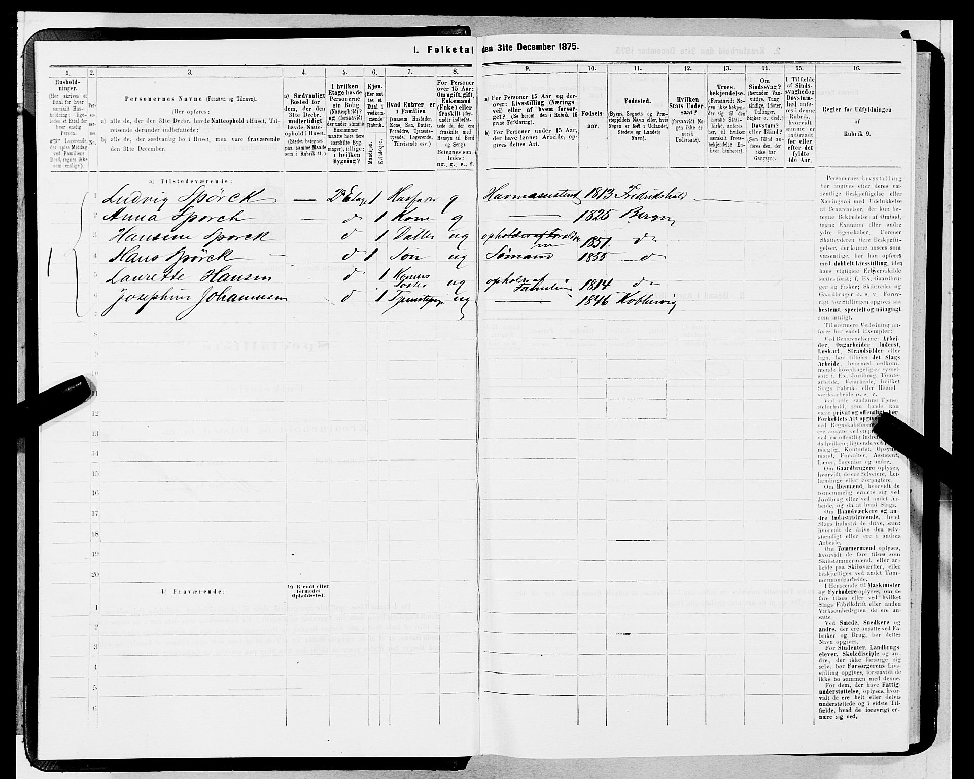 SAB, 1875 census for 1301 Bergen, 1875, p. 1889