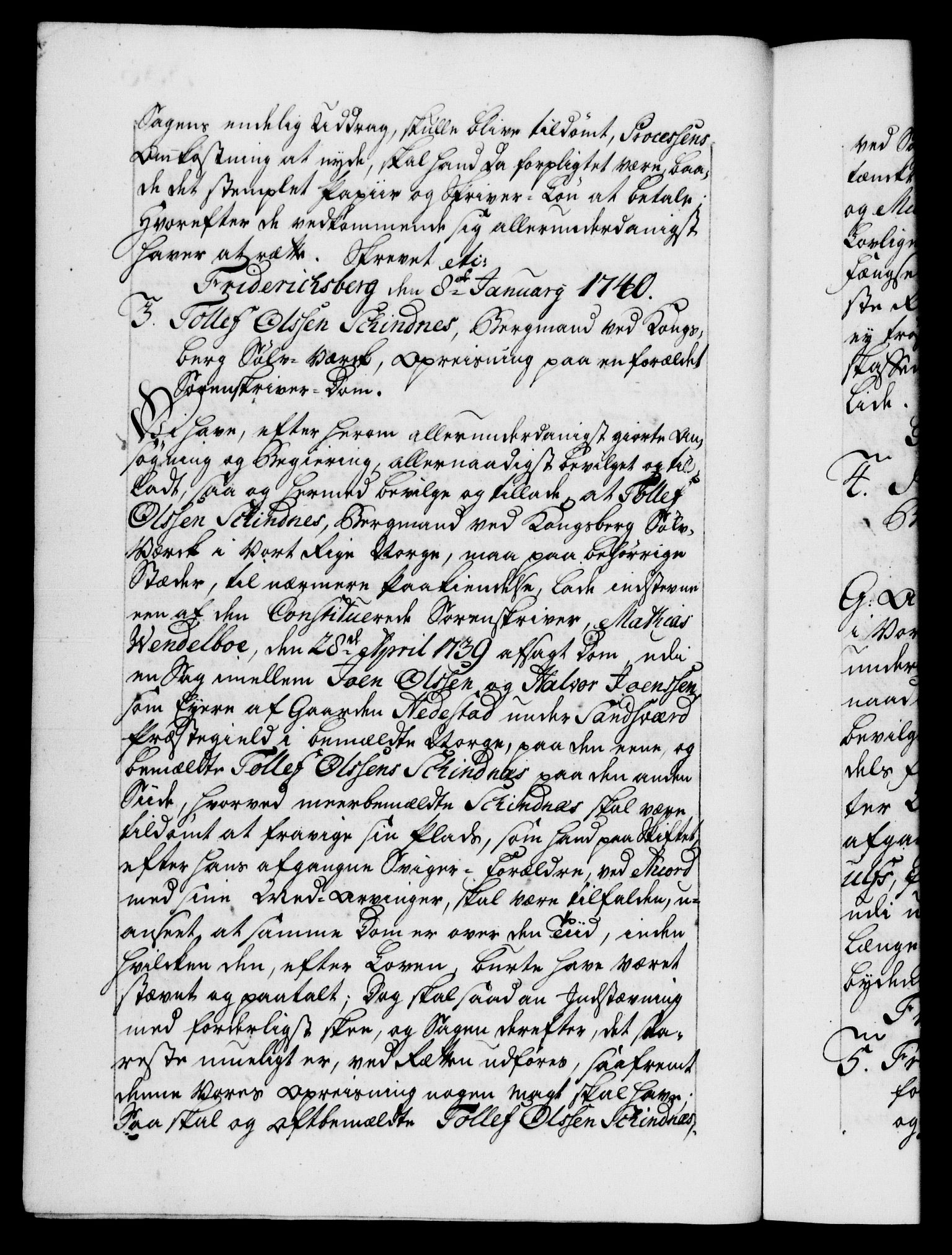 Danske Kanselli 1572-1799, AV/RA-EA-3023/F/Fc/Fca/Fcaa/L0031: Norske registre, 1739-1740, p. 336b