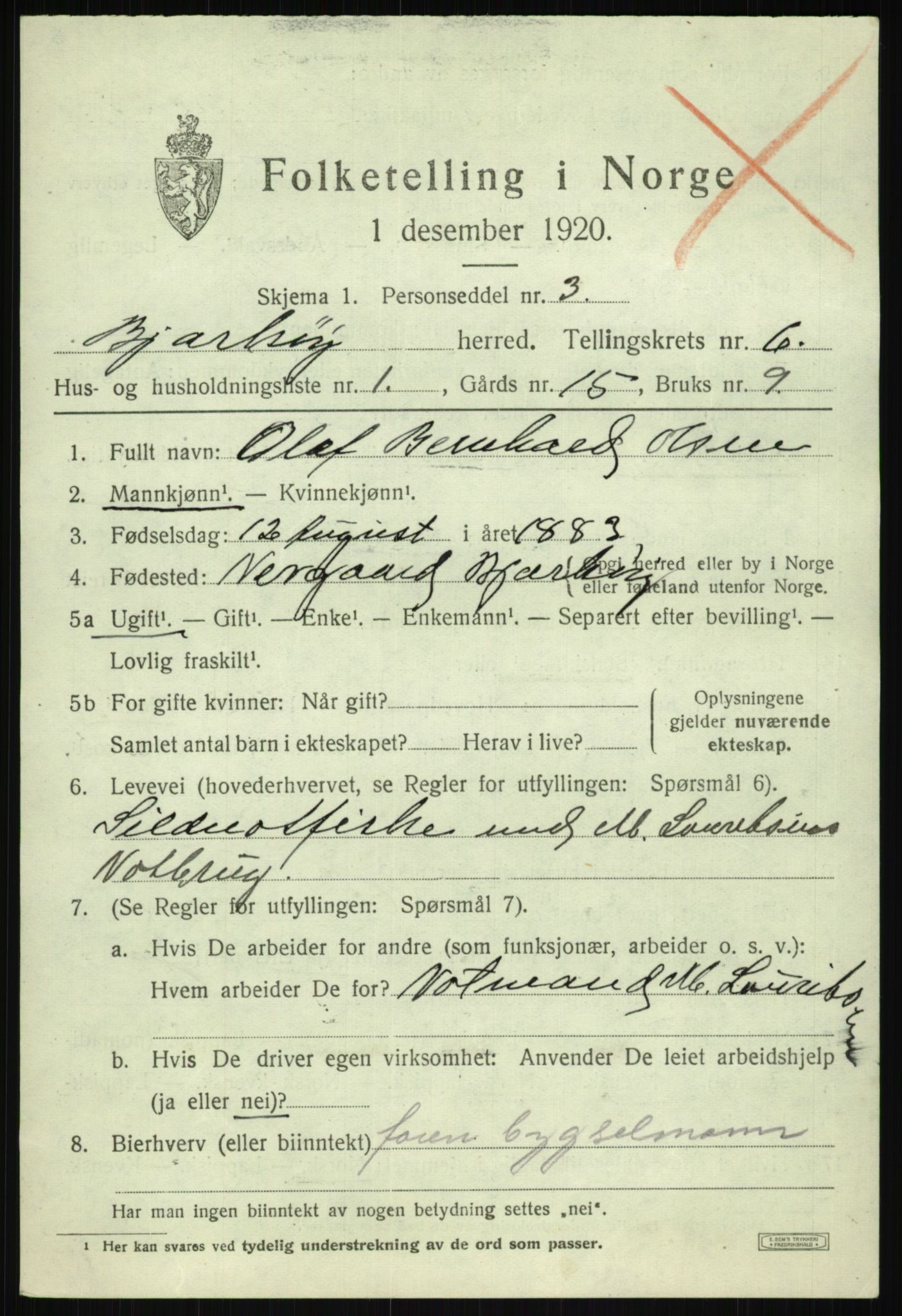 SATØ, 1920 census for Bjarkøy, 1920, p. 2683