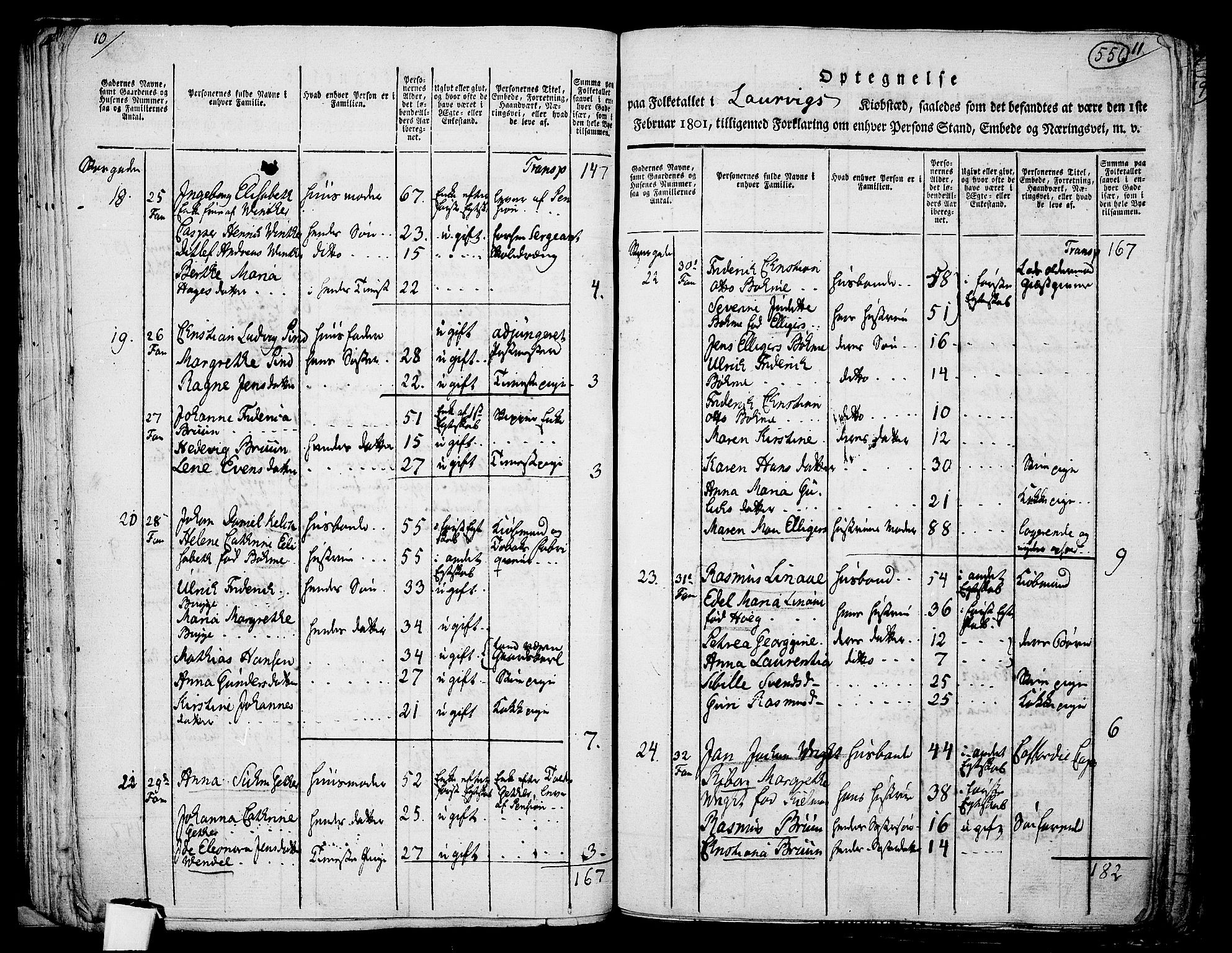 RA, 1801 census for 0707P Larvik, 1801, p. 555b-556a