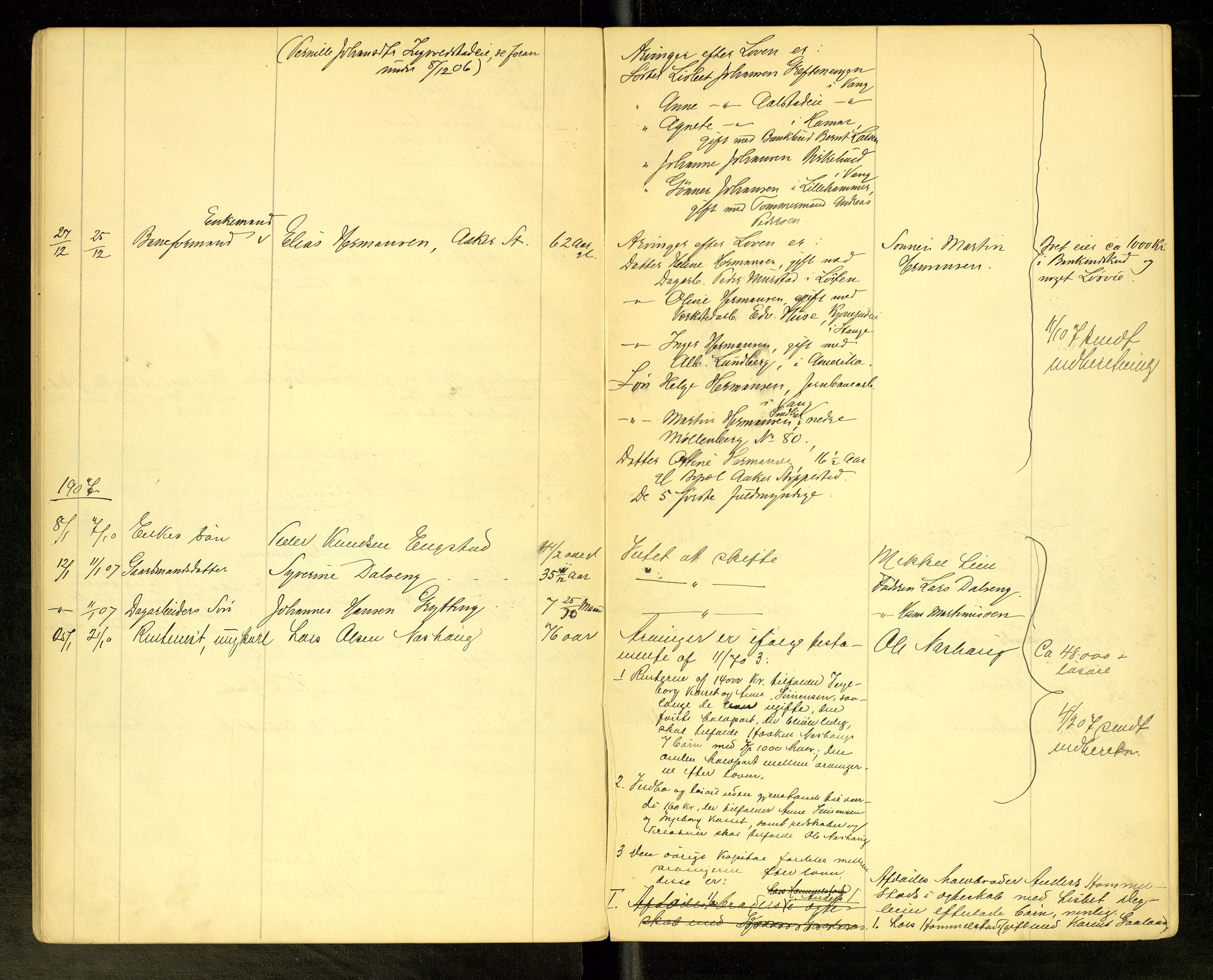 Vang, Hedmark, lensmannskontor, AV/SAH-LHV-018/H/Ha/L0005: Dødsfallsprotokoll, 1900-1908