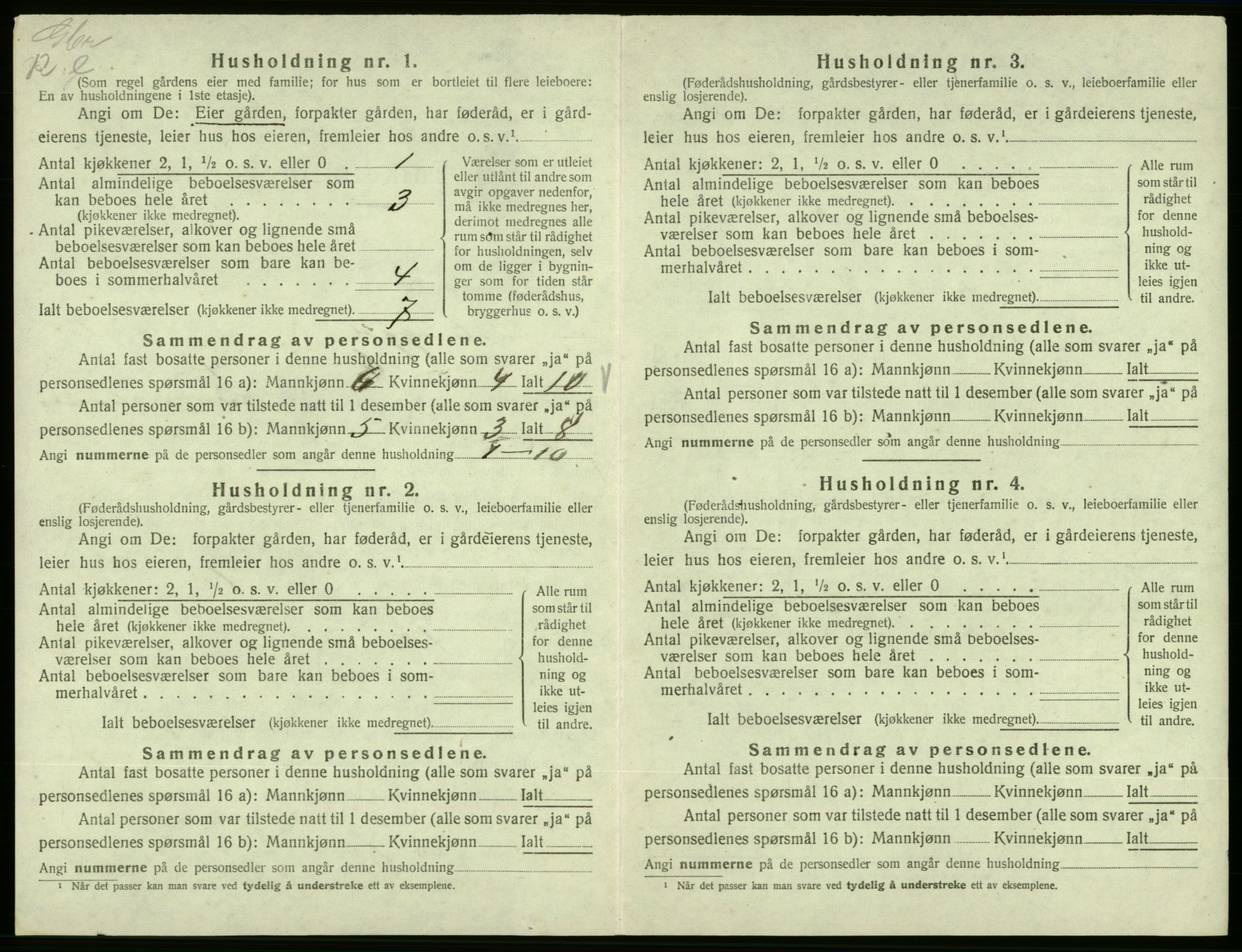 SAB, 1920 census for Vikebygd, 1920, p. 100