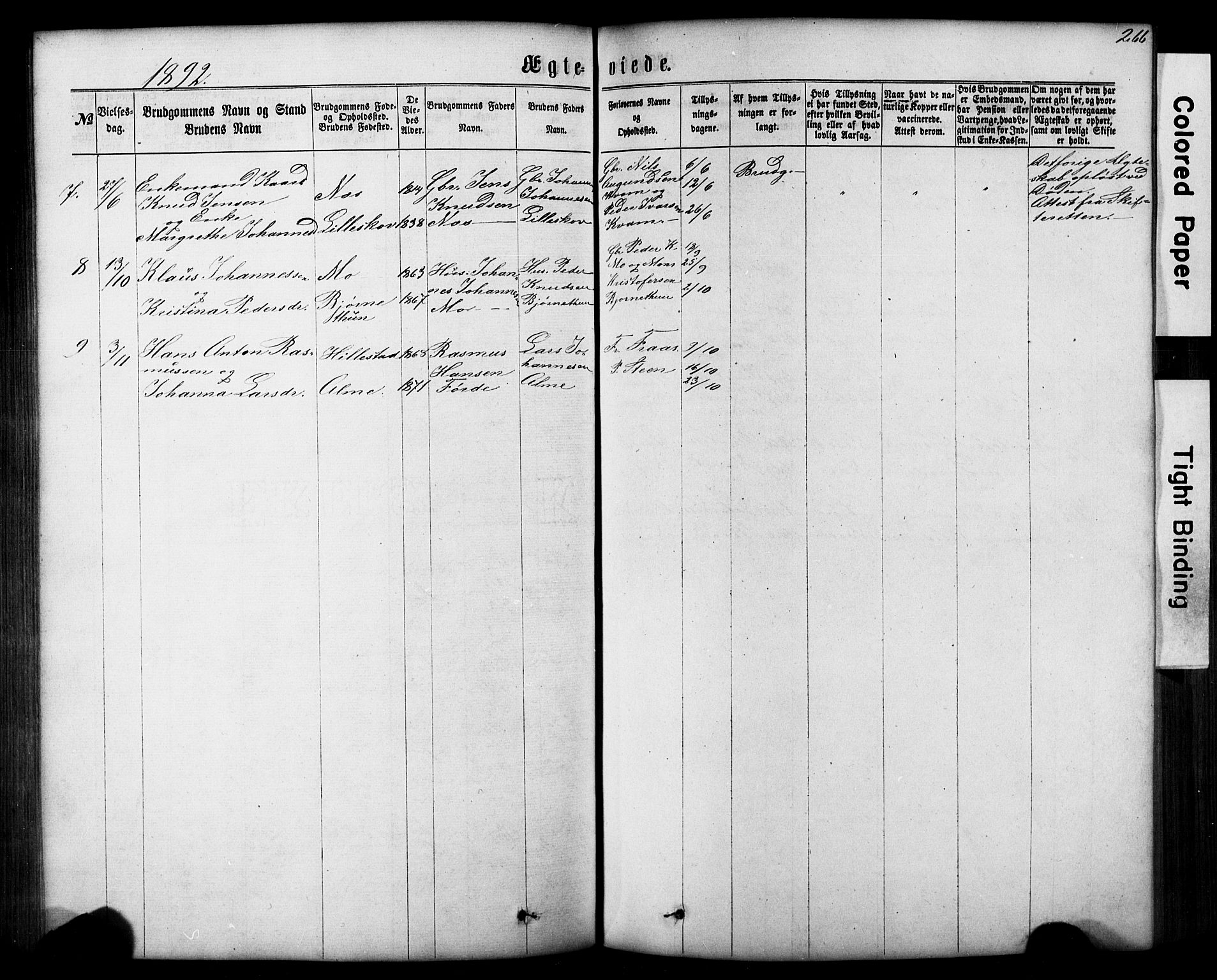 Hafslo sokneprestembete, SAB/A-80301/H/Hab/Haba/L0001: Parish register (copy) no. A 1, 1866-1908, p. 266