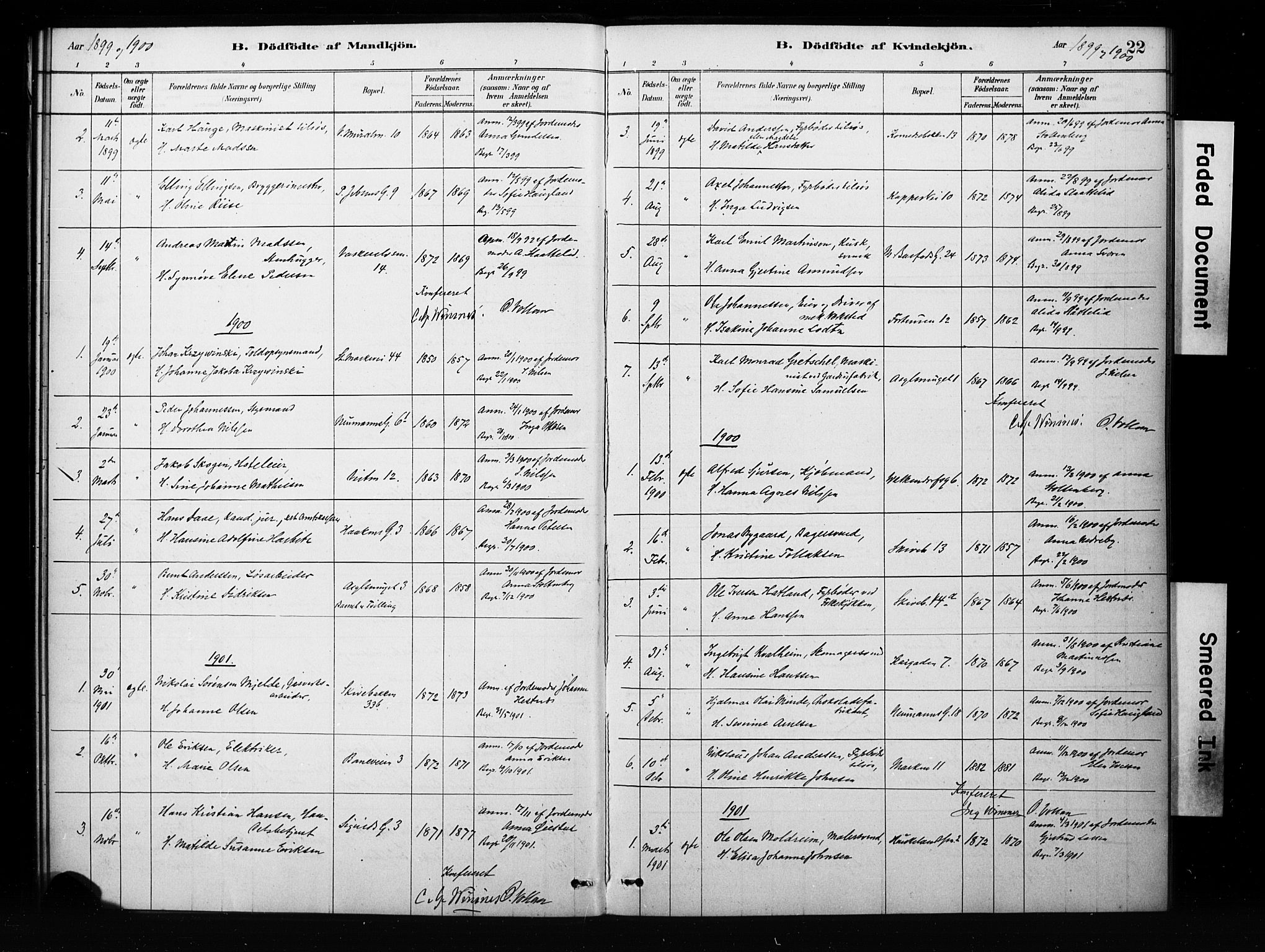 Domkirken sokneprestembete, SAB/A-74801/H/Hab/L0045: Parish register (copy) no. G 1, 1878-1916, p. 22