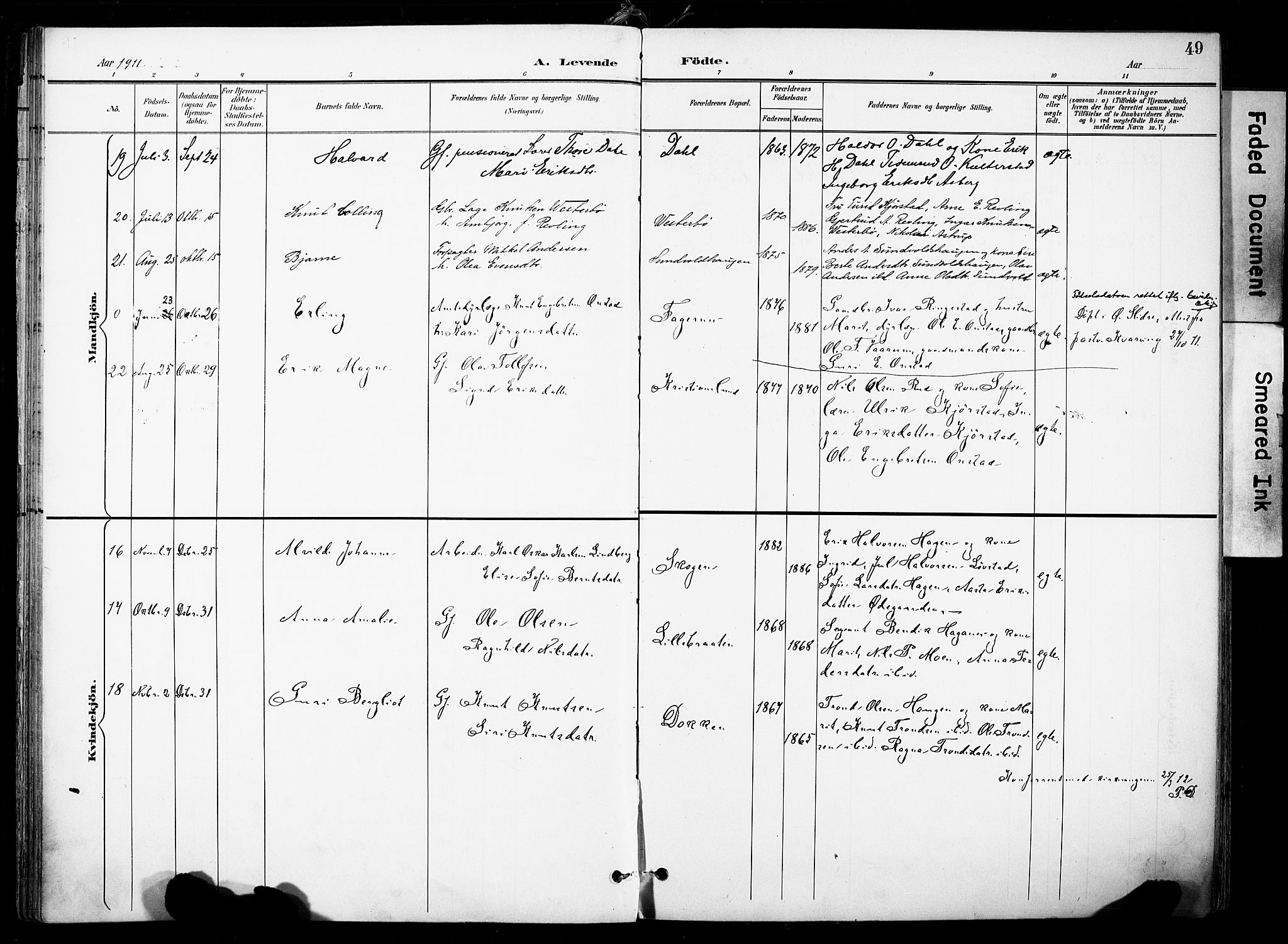 Nord-Aurdal prestekontor, SAH/PREST-132/H/Ha/Haa/L0014: Parish register (official) no. 14, 1896-1912, p. 49