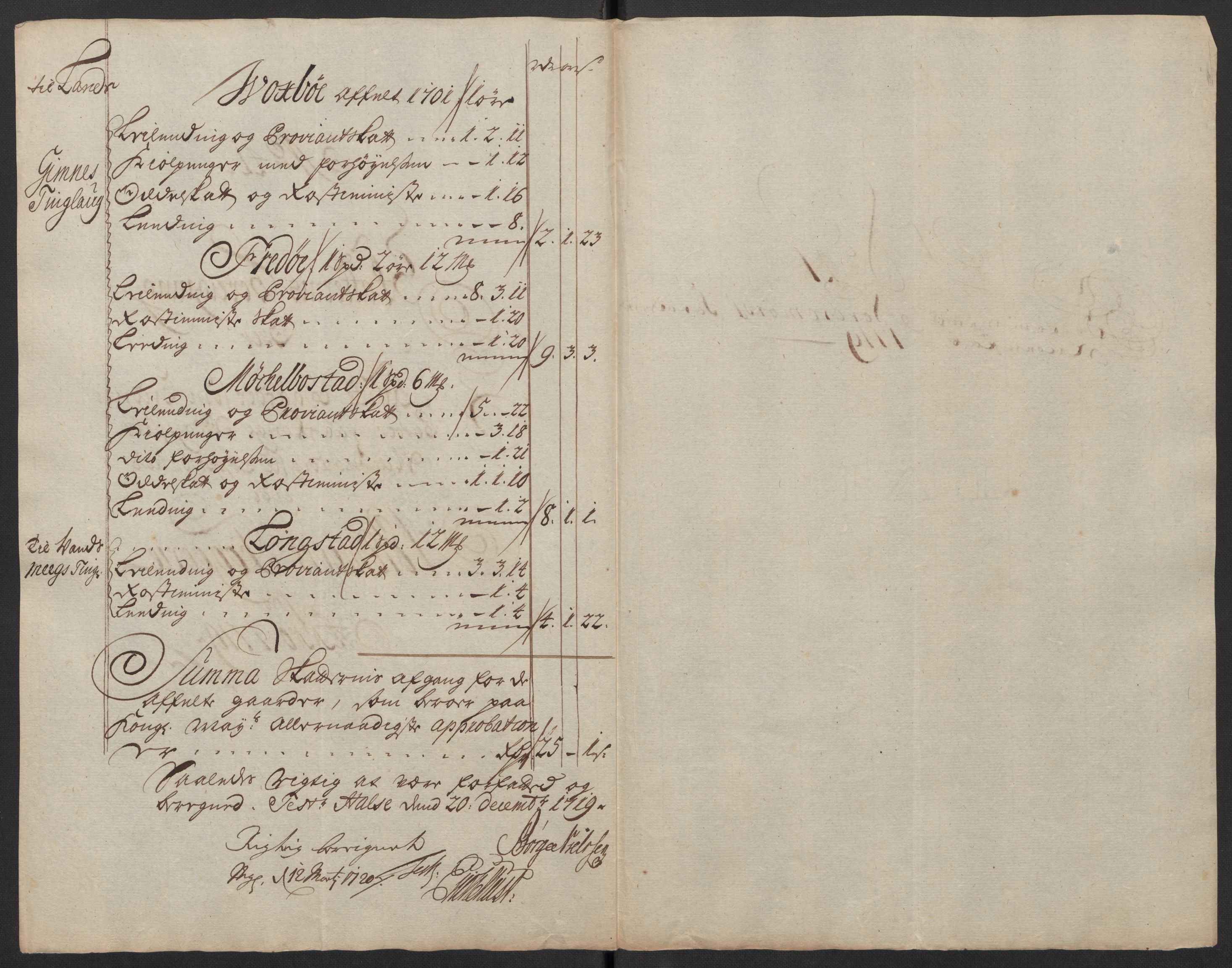 Rentekammeret inntil 1814, Reviderte regnskaper, Fogderegnskap, RA/EA-4092/R56/L3752: Fogderegnskap Nordmøre, 1719, p. 243