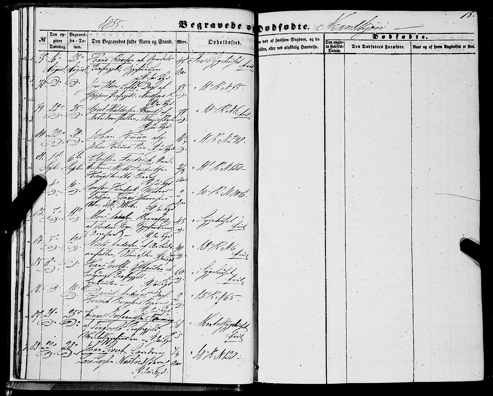 Domkirken sokneprestembete, AV/SAB-A-74801/H/Haa/L0041: Parish register (official) no. E 2, 1853-1863, p. 18