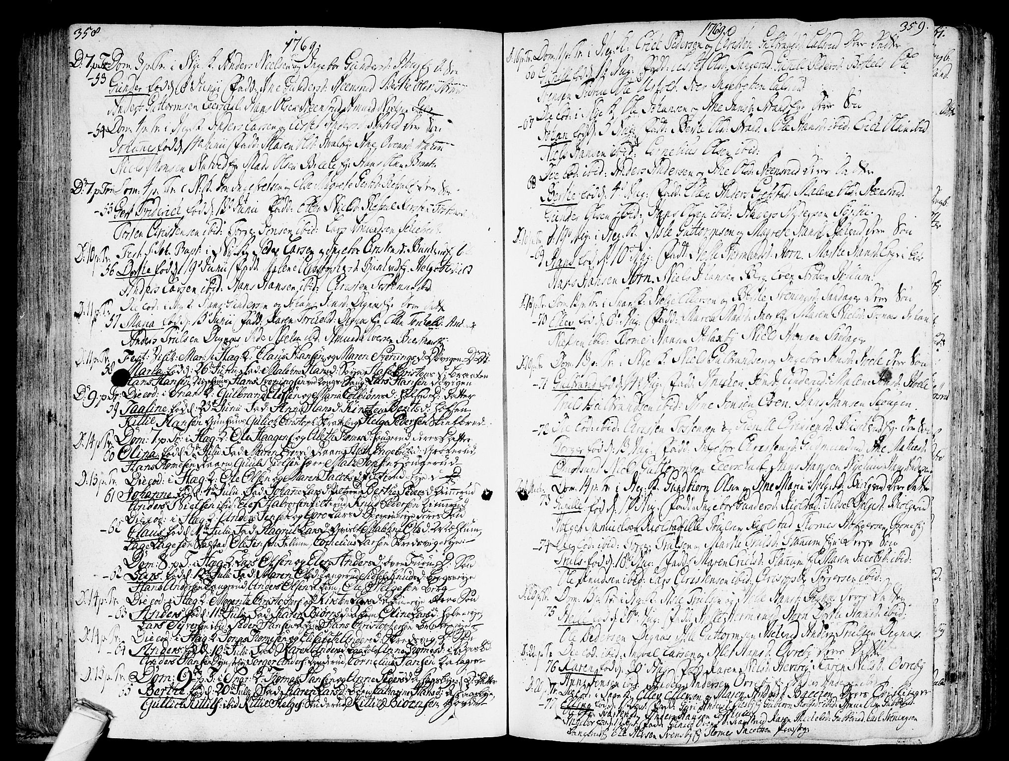 Modum kirkebøker, SAKO/A-234/F/Fa/L0002: Parish register (official) no. 2, 1741-1782, p. 358-359