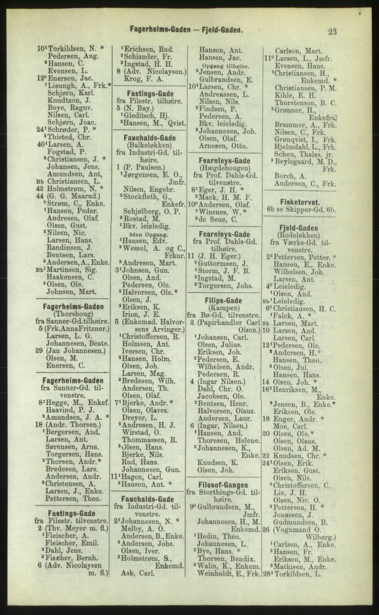 Kristiania/Oslo adressebok, PUBL/-, 1883, p. 23