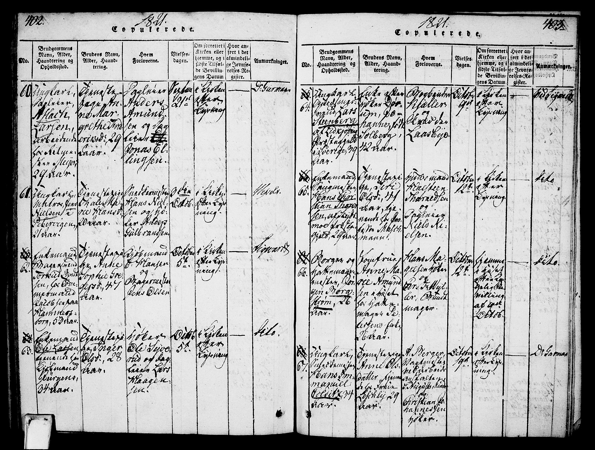 Oslo domkirke Kirkebøker, SAO/A-10752/F/Fa/L0007: Parish register (official) no. 7, 1817-1824, p. 402-403
