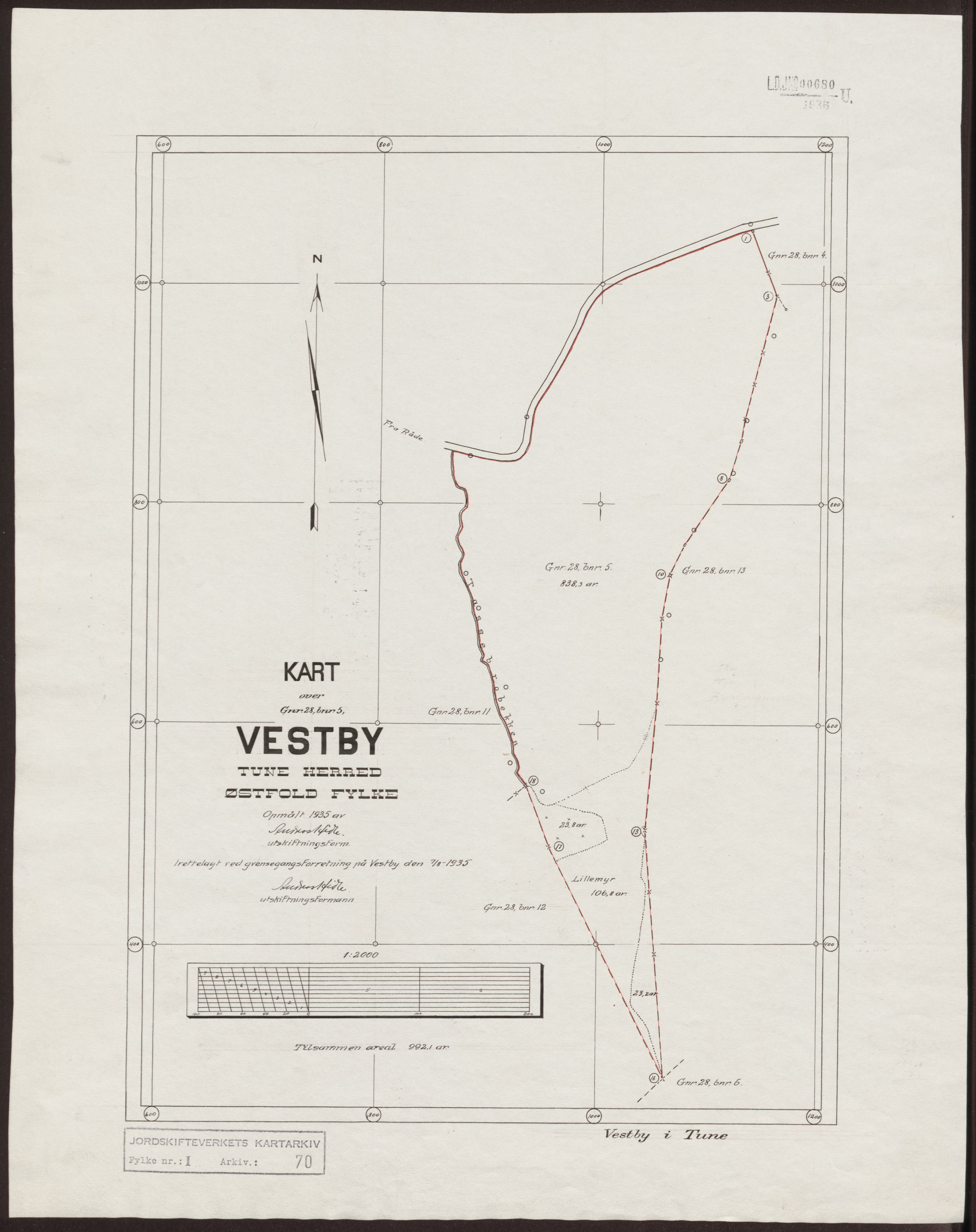 Jordskifteverkets kartarkiv, AV/RA-S-3929/T, 1859-1988, p. 93