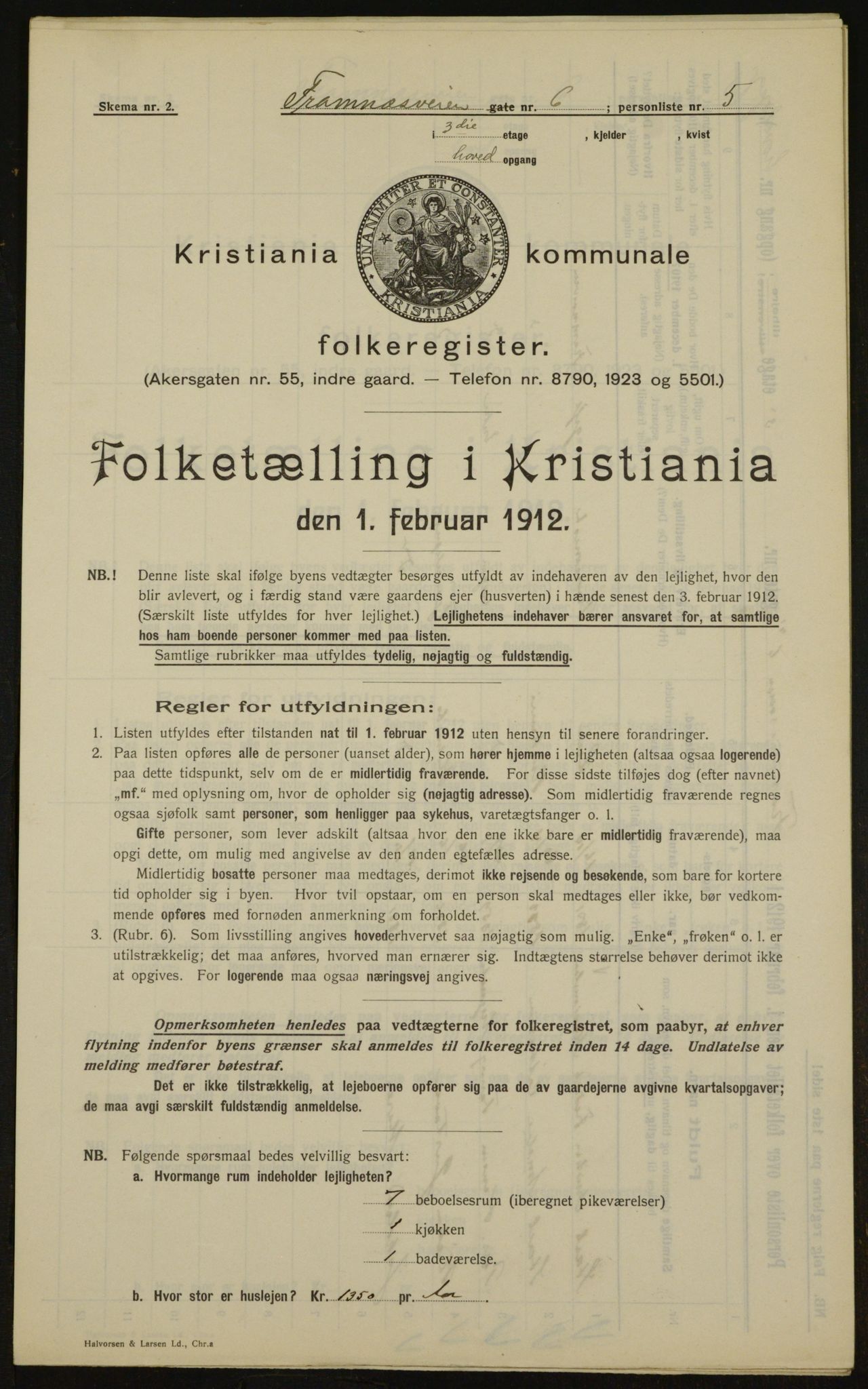 OBA, Municipal Census 1912 for Kristiania, 1912, p. 25437