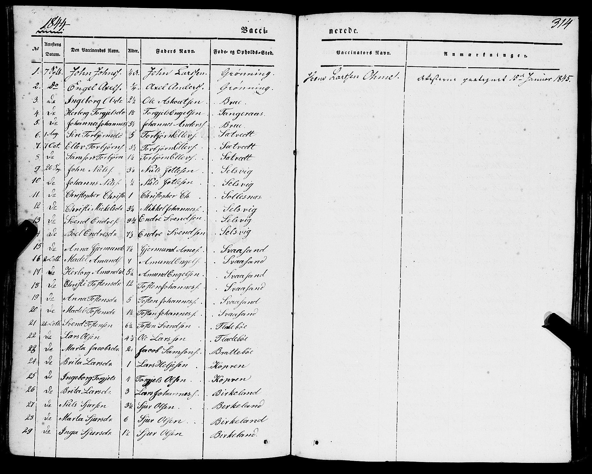 Strandebarm sokneprestembete, AV/SAB-A-78401/H/Haa: Parish register (official) no. A 7, 1844-1872, p. 314