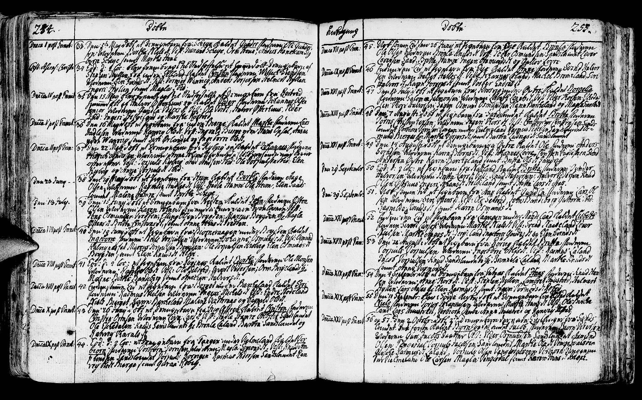 Jelsa sokneprestkontor, SAST/A-101842/01/IV: Parish register (official) no. A 3, 1768-1796, p. 254-255