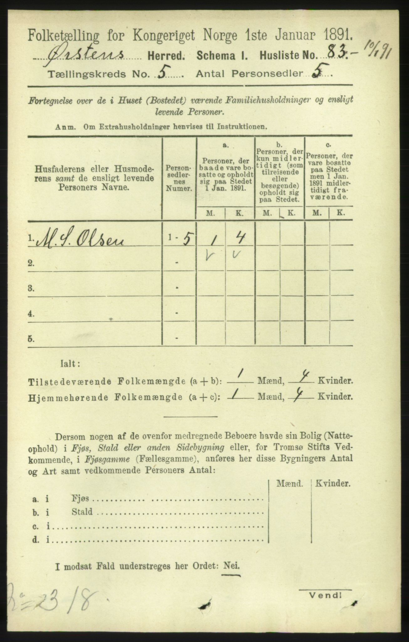 RA, 1891 census for 1520 Ørsta, 1891, p. 2272