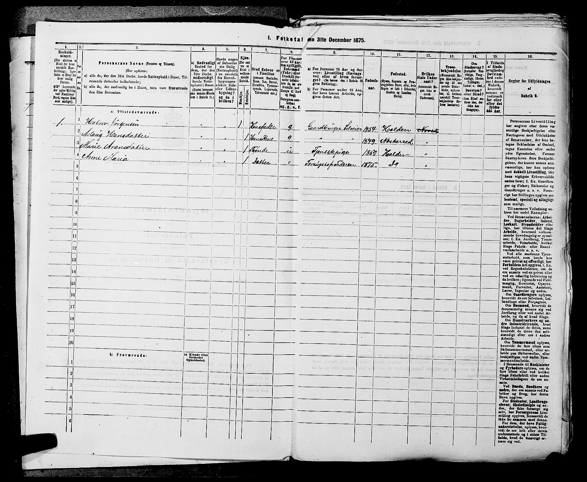 SAKO, 1875 census for 0819P Holla, 1875, p. 53