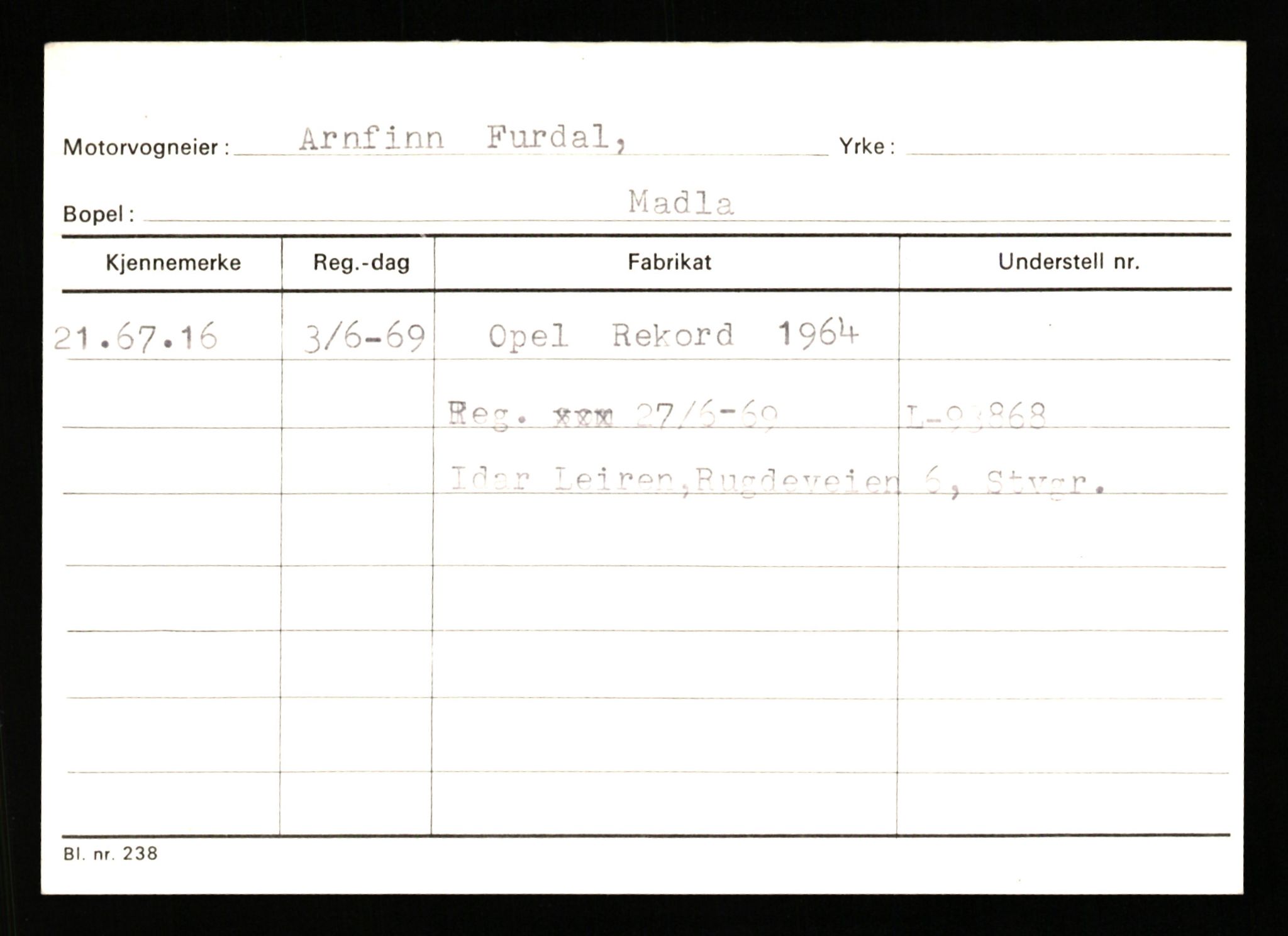 Stavanger trafikkstasjon, AV/SAST-A-101942/0/G/L0010: Registreringsnummer: 130000 - 239953, 1930-1971, p. 2631