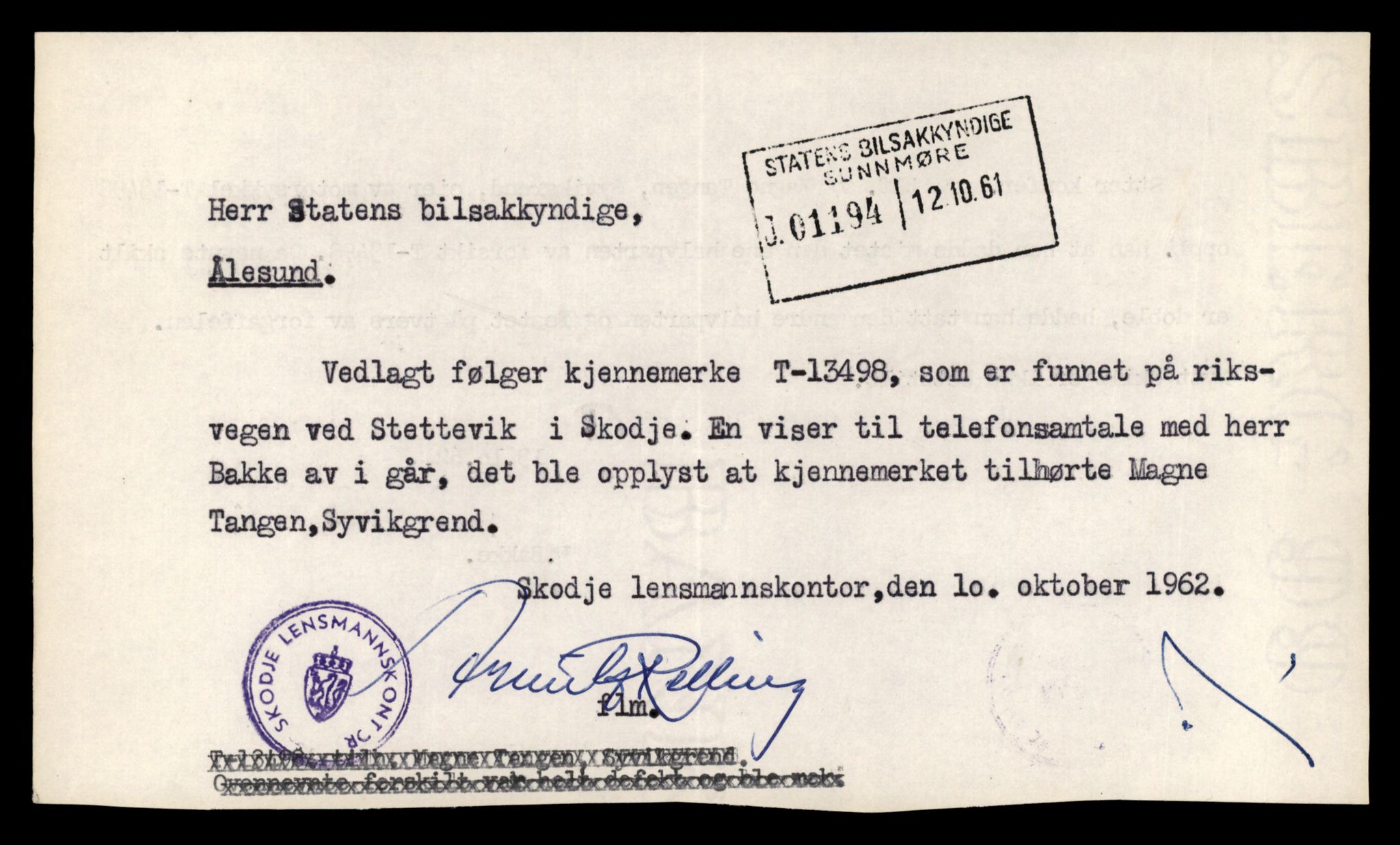 Møre og Romsdal vegkontor - Ålesund trafikkstasjon, AV/SAT-A-4099/F/Fe/L0039: Registreringskort for kjøretøy T 13361 - T 13530, 1927-1998, p. 2433