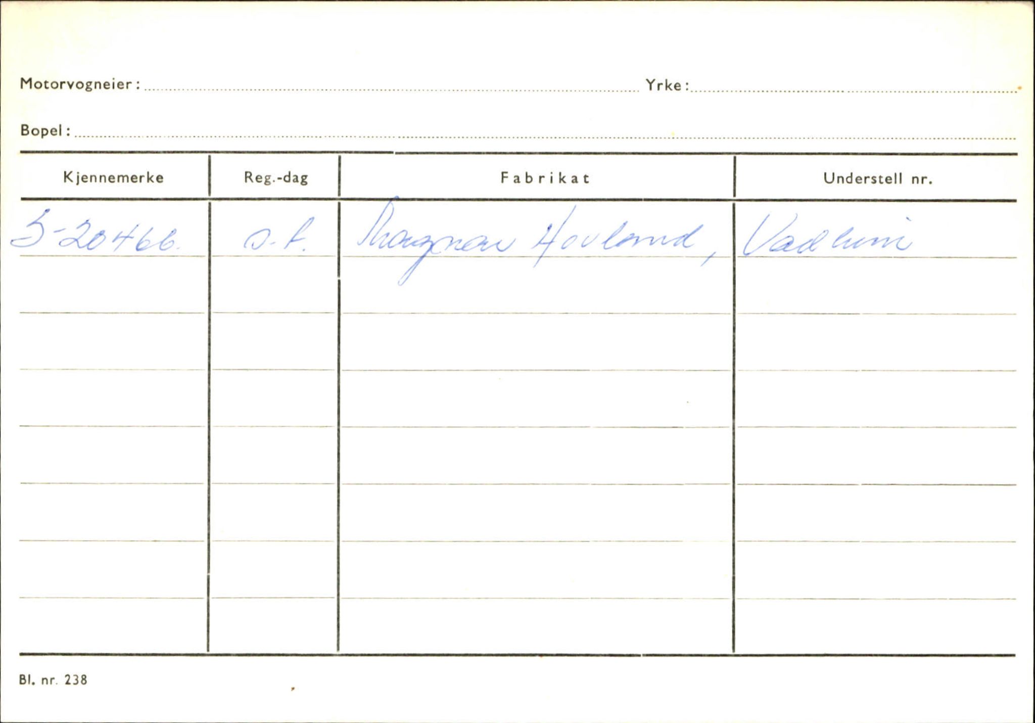 Statens vegvesen, Sogn og Fjordane vegkontor, AV/SAB-A-5301/4/F/L0130: Eigarregister Eid T-Å. Høyanger A-O, 1945-1975, p. 2456