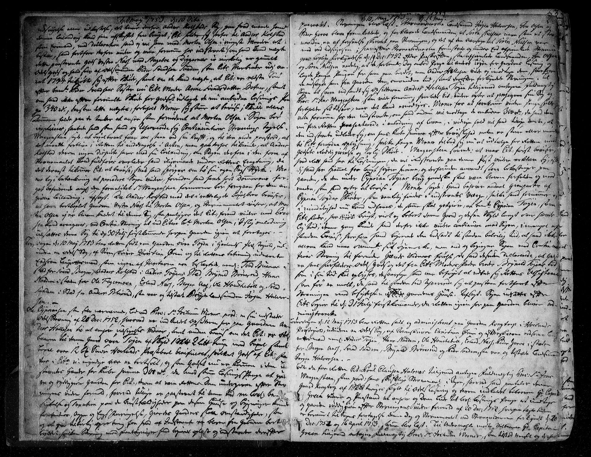 Nedre Romerike sorenskriveri, SAO/A-10469/F/Fb/L0041: Tingbok, 1753-1759, p. 1b-2a