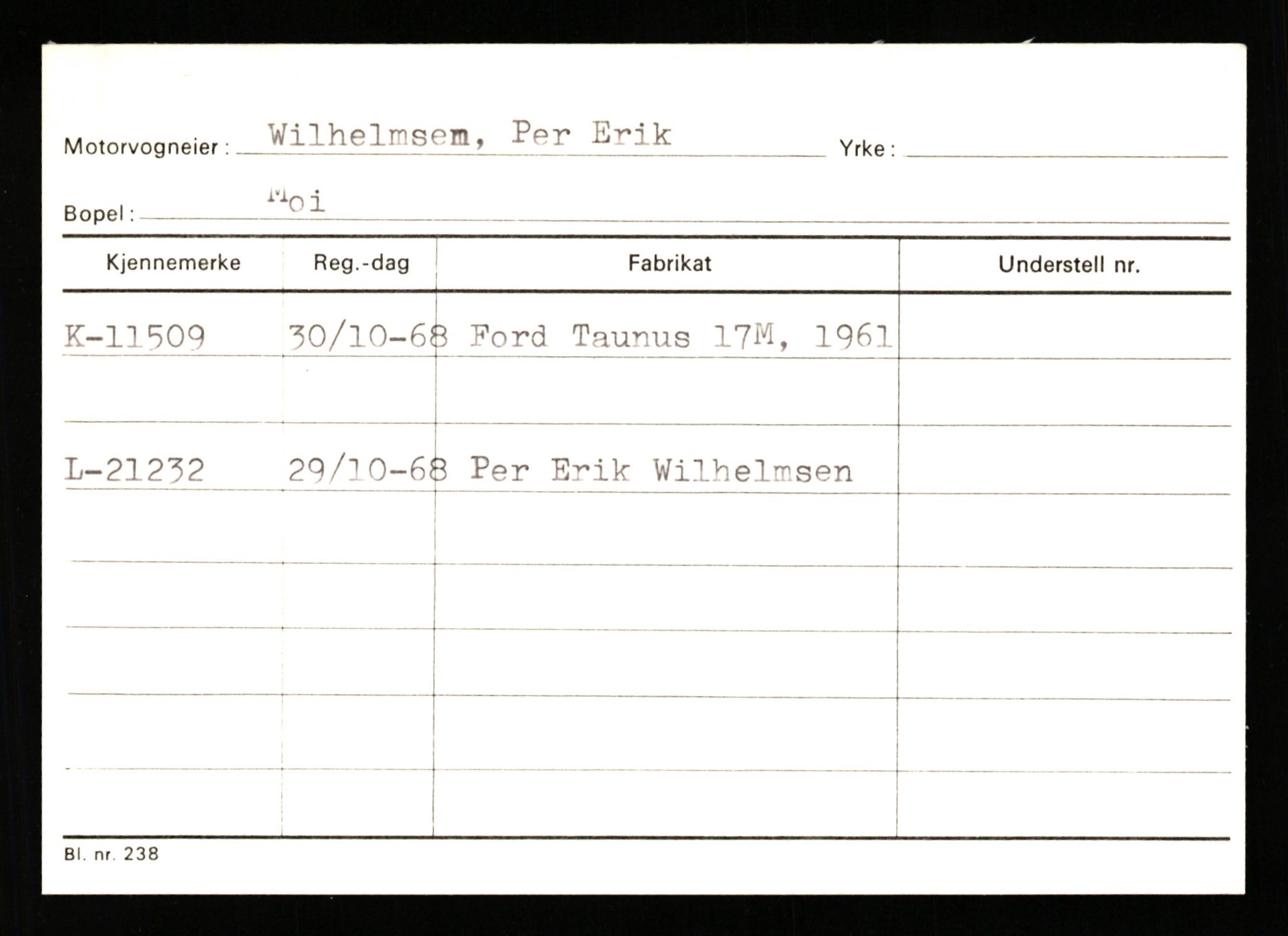 Stavanger trafikkstasjon, SAST/A-101942/0/G/L0003: Registreringsnummer: 10466 - 15496, 1930-1971, p. 1097