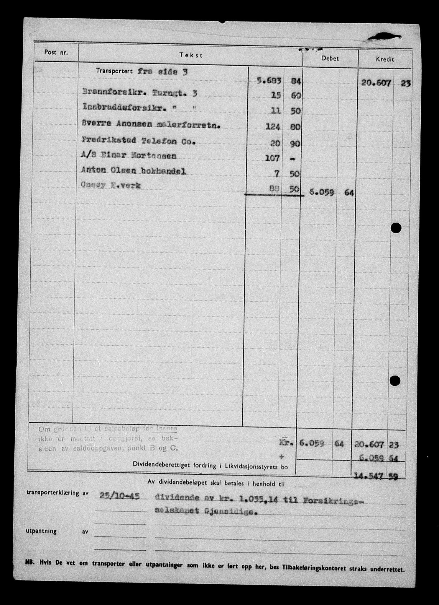 Justisdepartementet, Tilbakeføringskontoret for inndratte formuer, RA/S-1564/H/Hc/Hcd/L0998: --, 1945-1947, p. 360