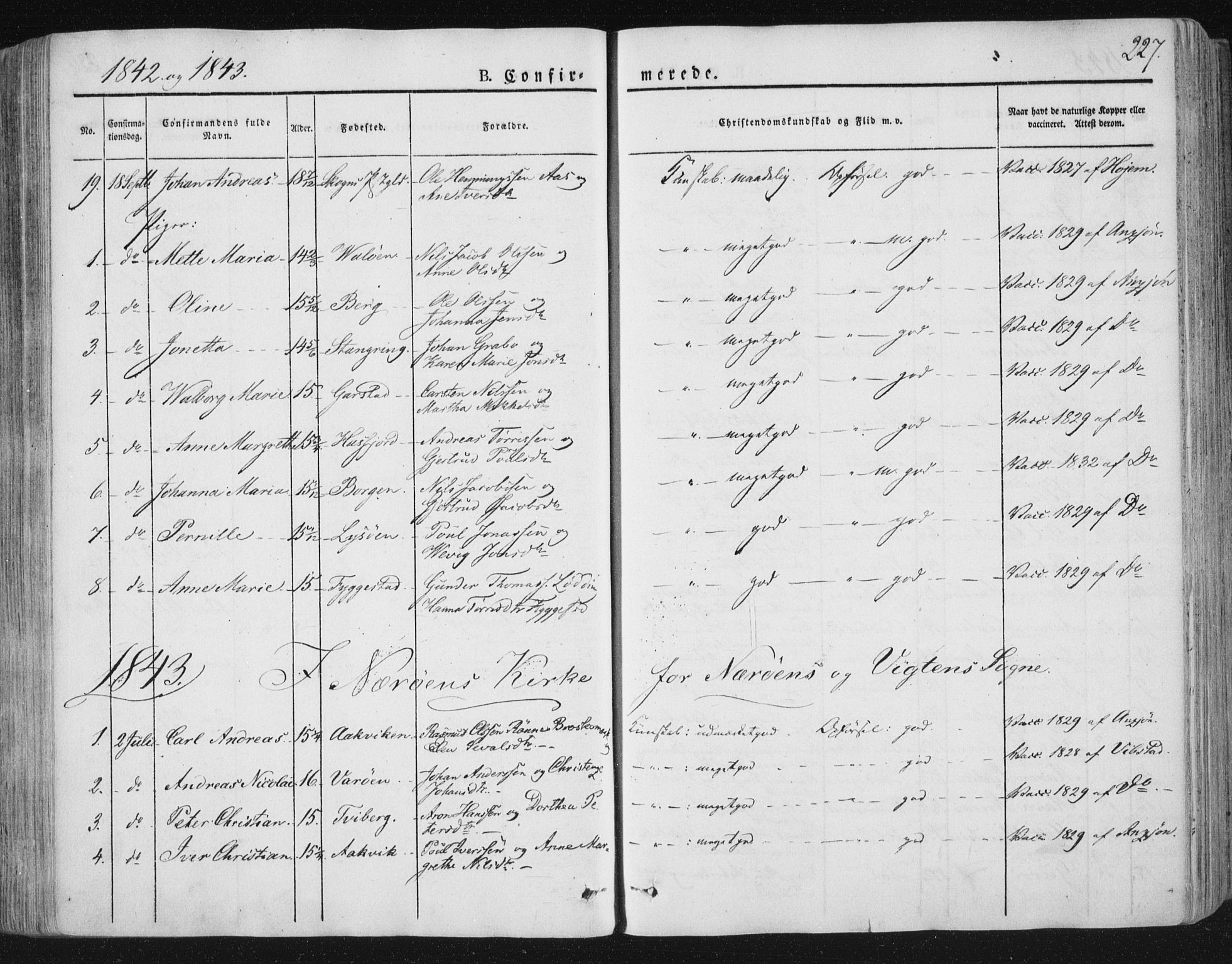 Ministerialprotokoller, klokkerbøker og fødselsregistre - Nord-Trøndelag, SAT/A-1458/784/L0669: Parish register (official) no. 784A04, 1829-1859, p. 227