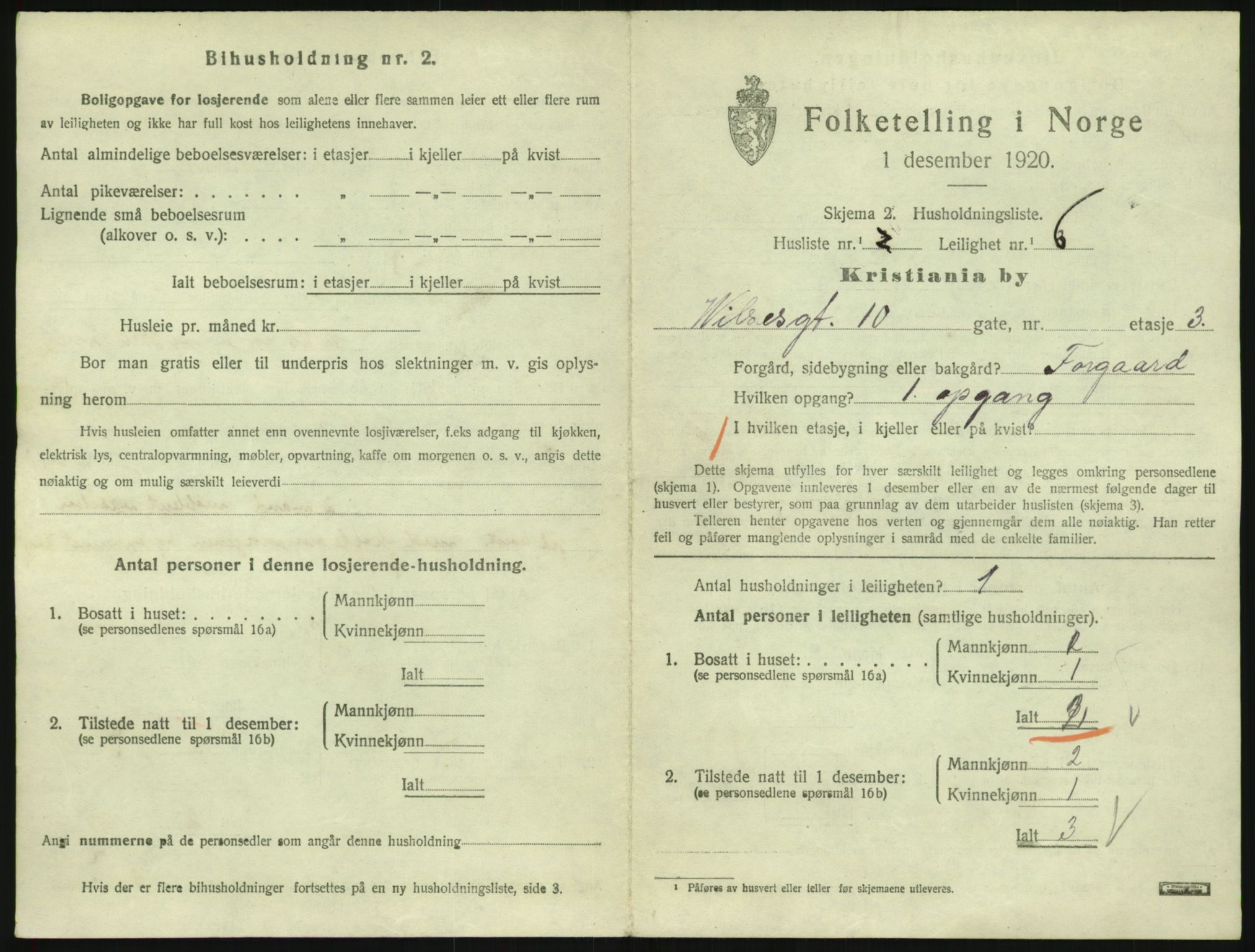 SAO, 1920 census for Kristiania, 1920, p. 129739