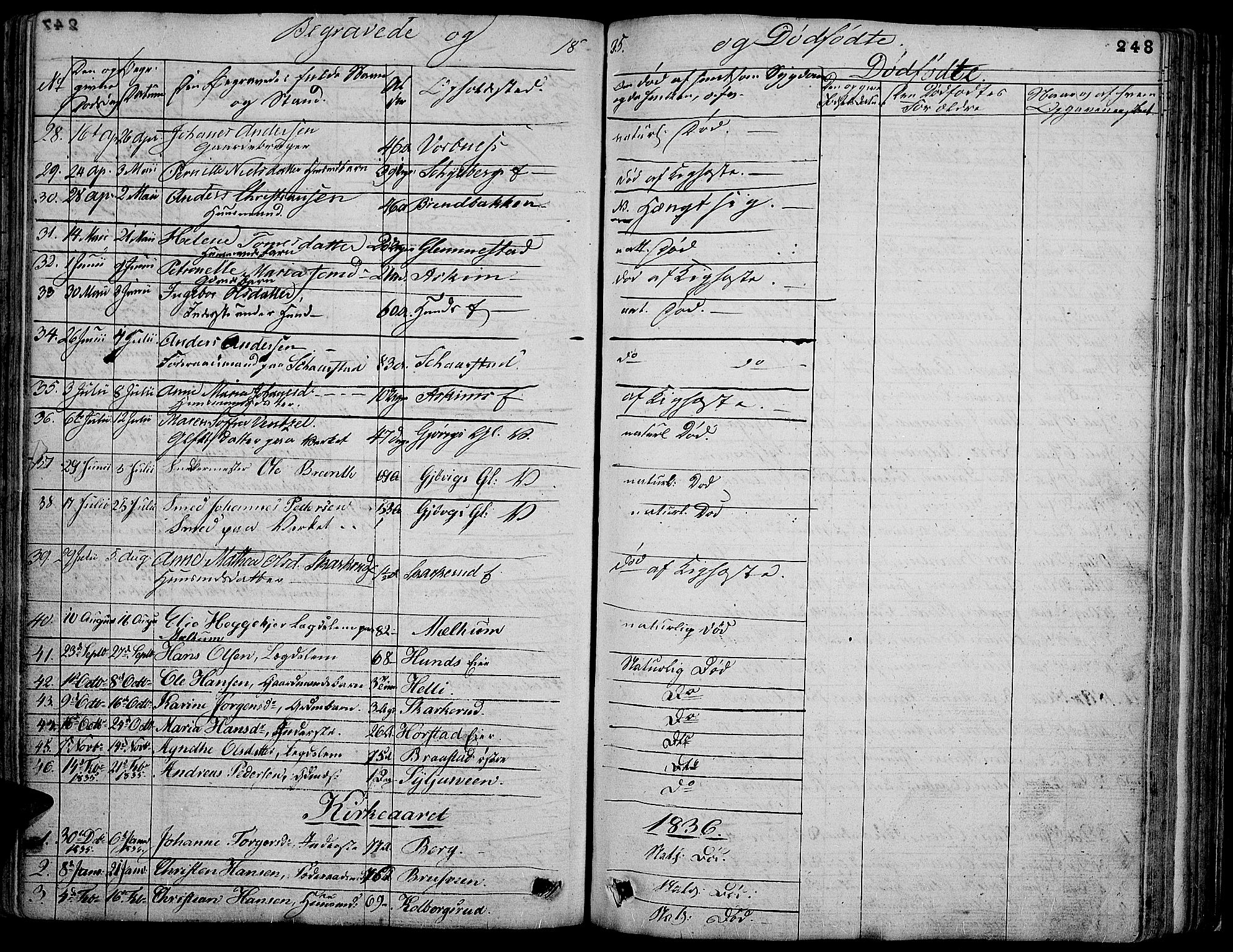 Vardal prestekontor, AV/SAH-PREST-100/H/Ha/Hab/L0004: Parish register (copy) no. 4, 1831-1853, p. 248