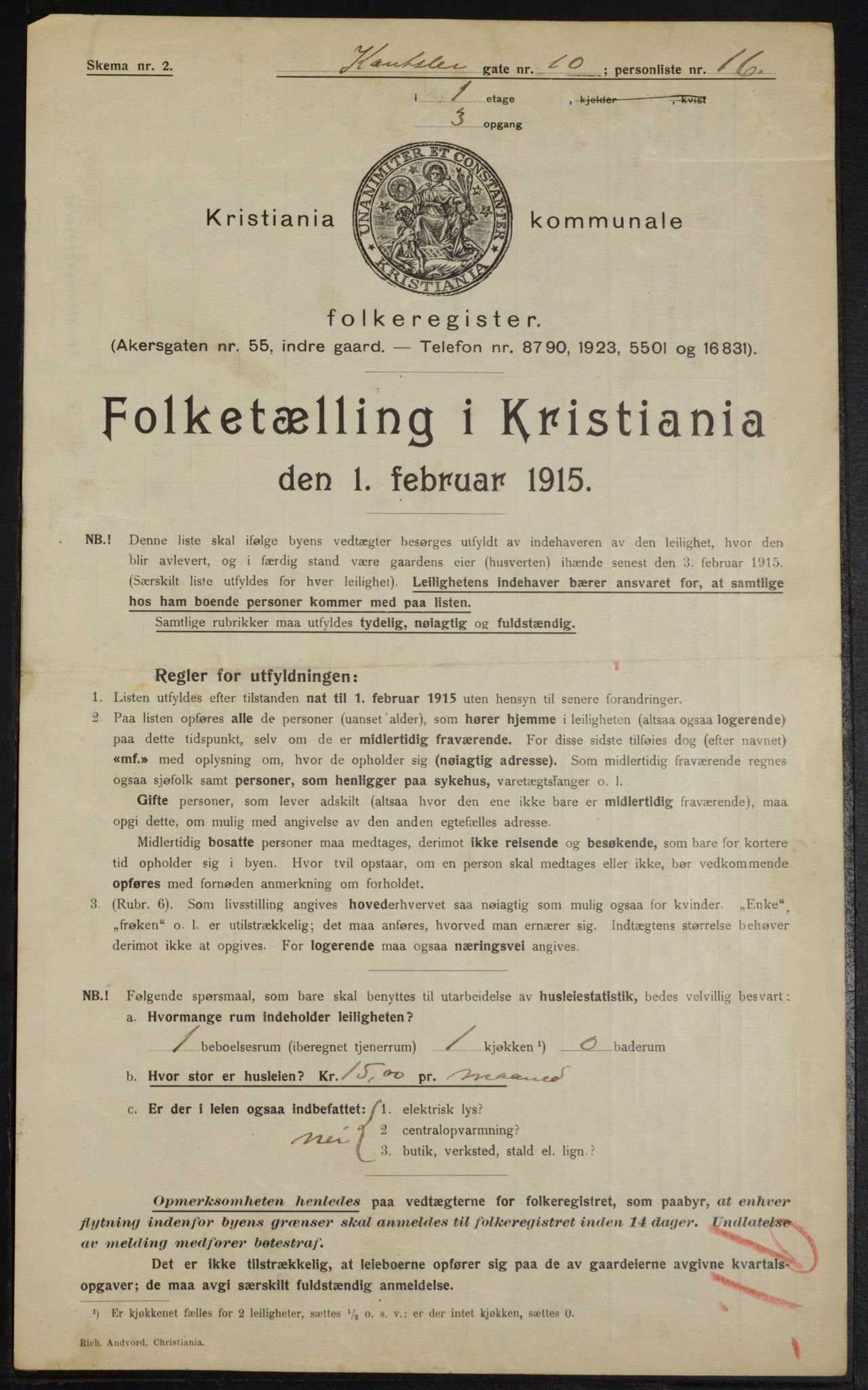 OBA, Municipal Census 1915 for Kristiania, 1915, p. 47637