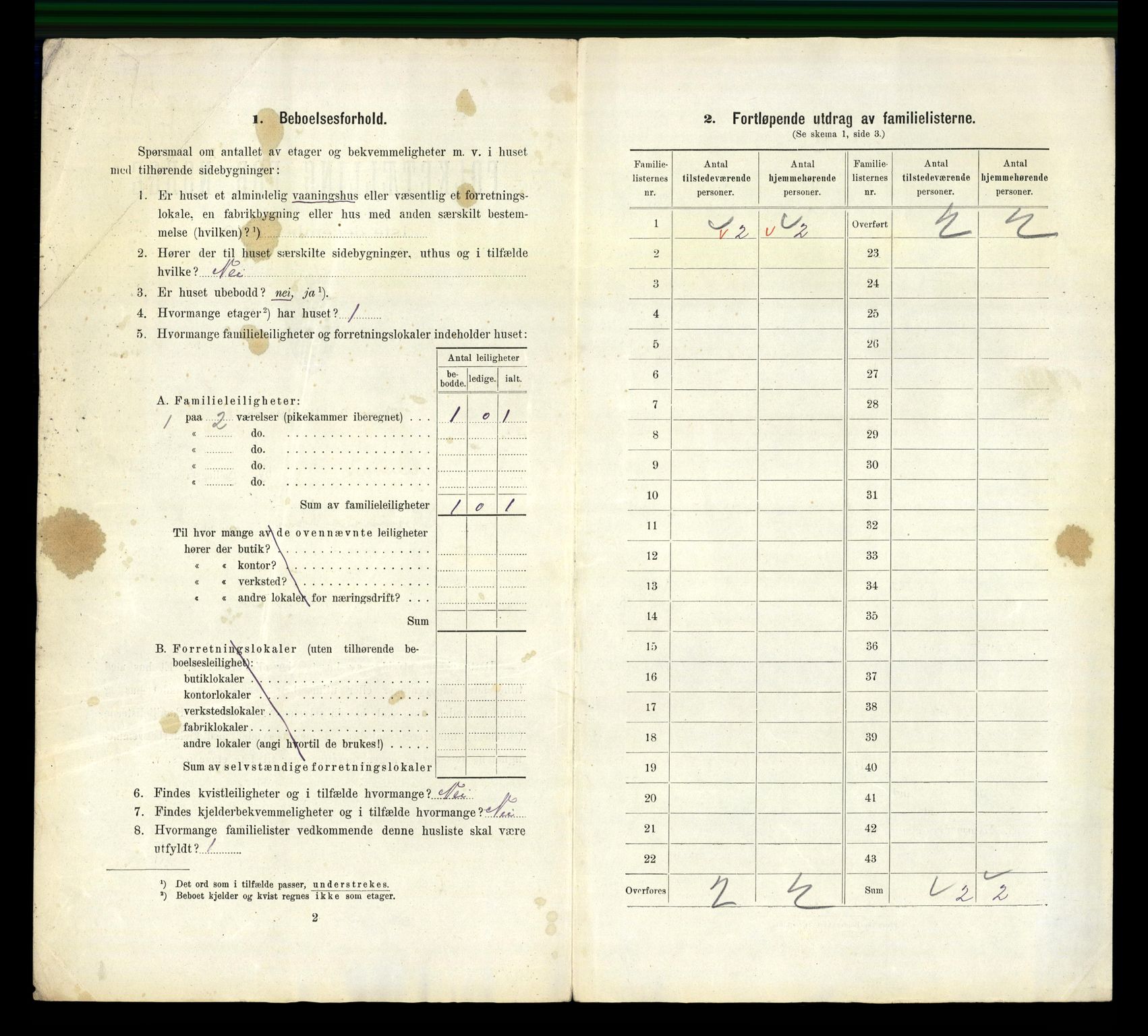 RA, 1910 census for Arendal, 1910, p. 2910