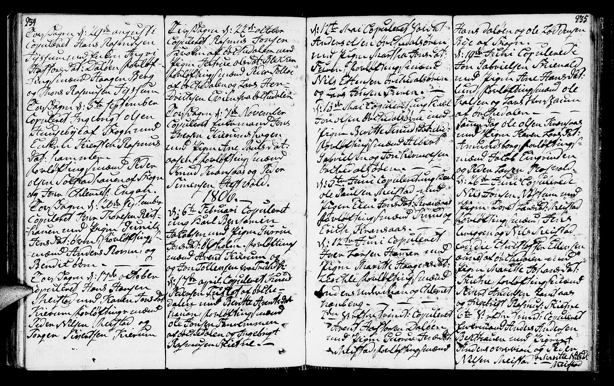 Ministerialprotokoller, klokkerbøker og fødselsregistre - Sør-Trøndelag, SAT/A-1456/665/L0769: Parish register (official) no. 665A04, 1803-1816, p. 234-235
