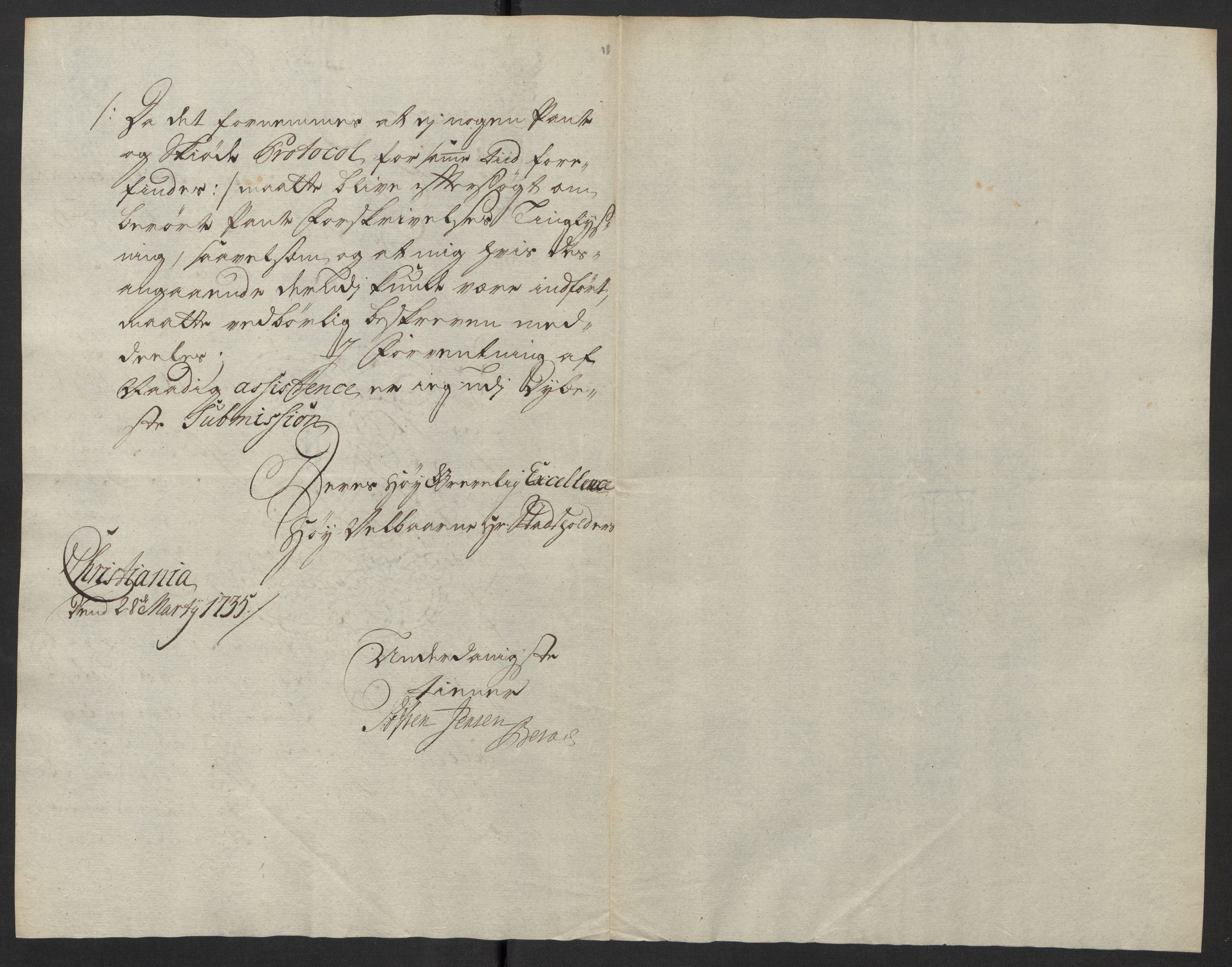 Stattholderembetet 1572-1771, AV/RA-EA-2870/Ef/L0108: Brev fra embetsmenn og andre, 1735-1736, p. 22