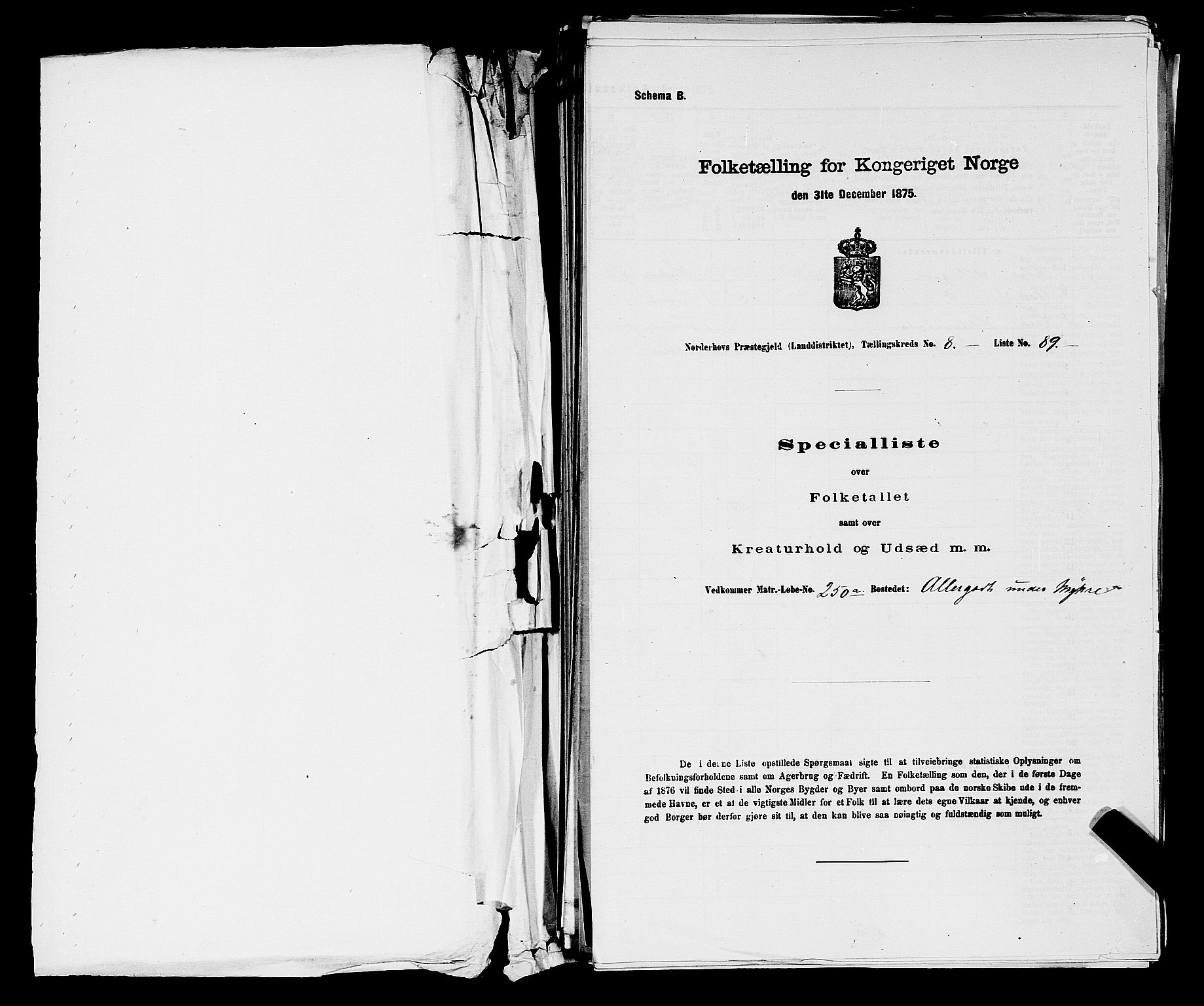 SAKO, 1875 census for 0613L Norderhov/Norderhov, Haug og Lunder, 1875, p. 1498