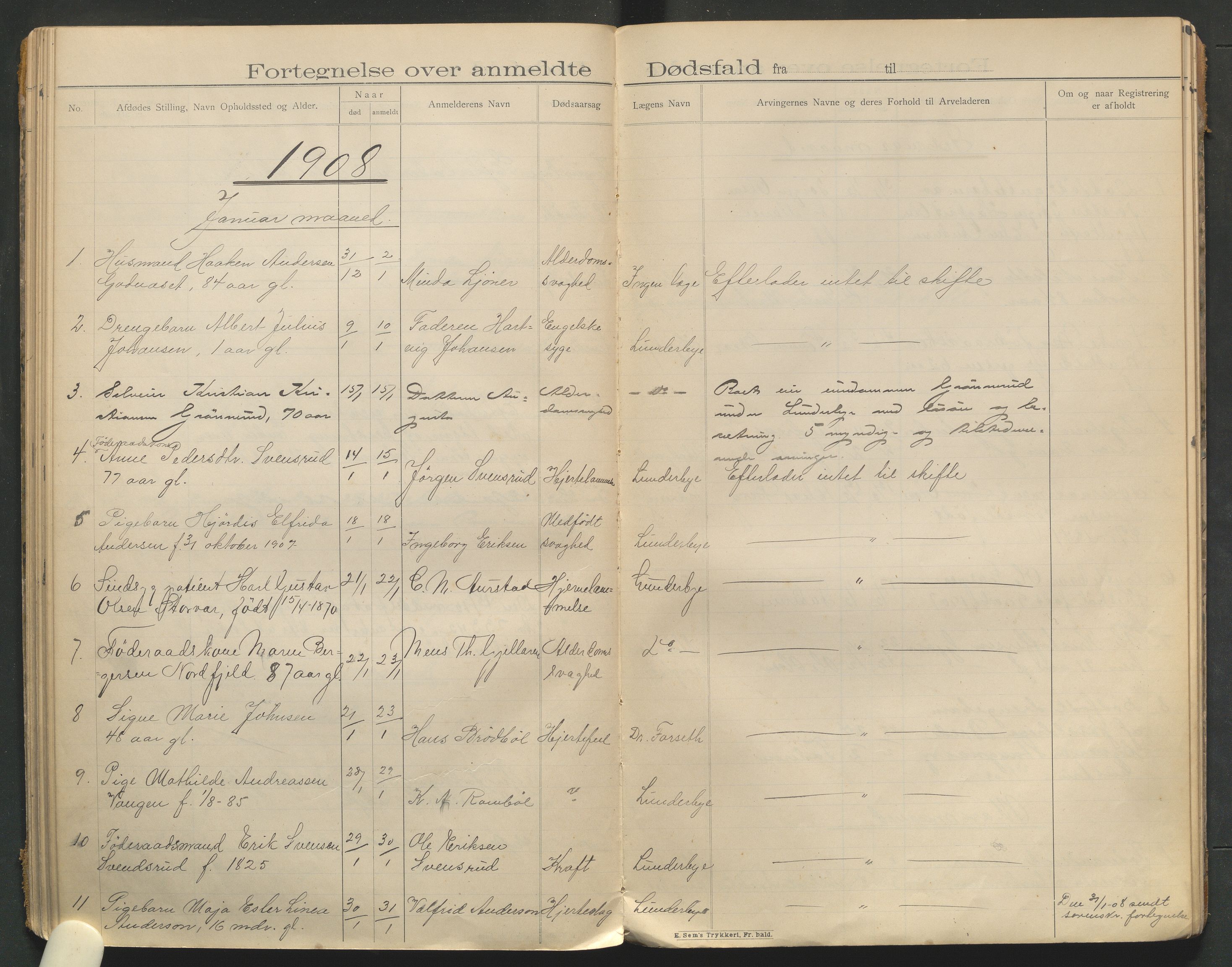 Eidskog lensmannskontor, AV/SAH-LHE-009/H/Ha/Haa/L0001/0002: Dødsfallsprotokoller / Dødsfallsprotokoll, 1901-1910