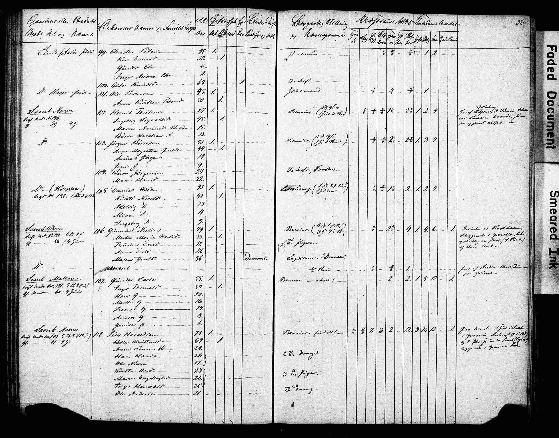 , 1835 Census for Gjerpen parish, 1835, p. 56