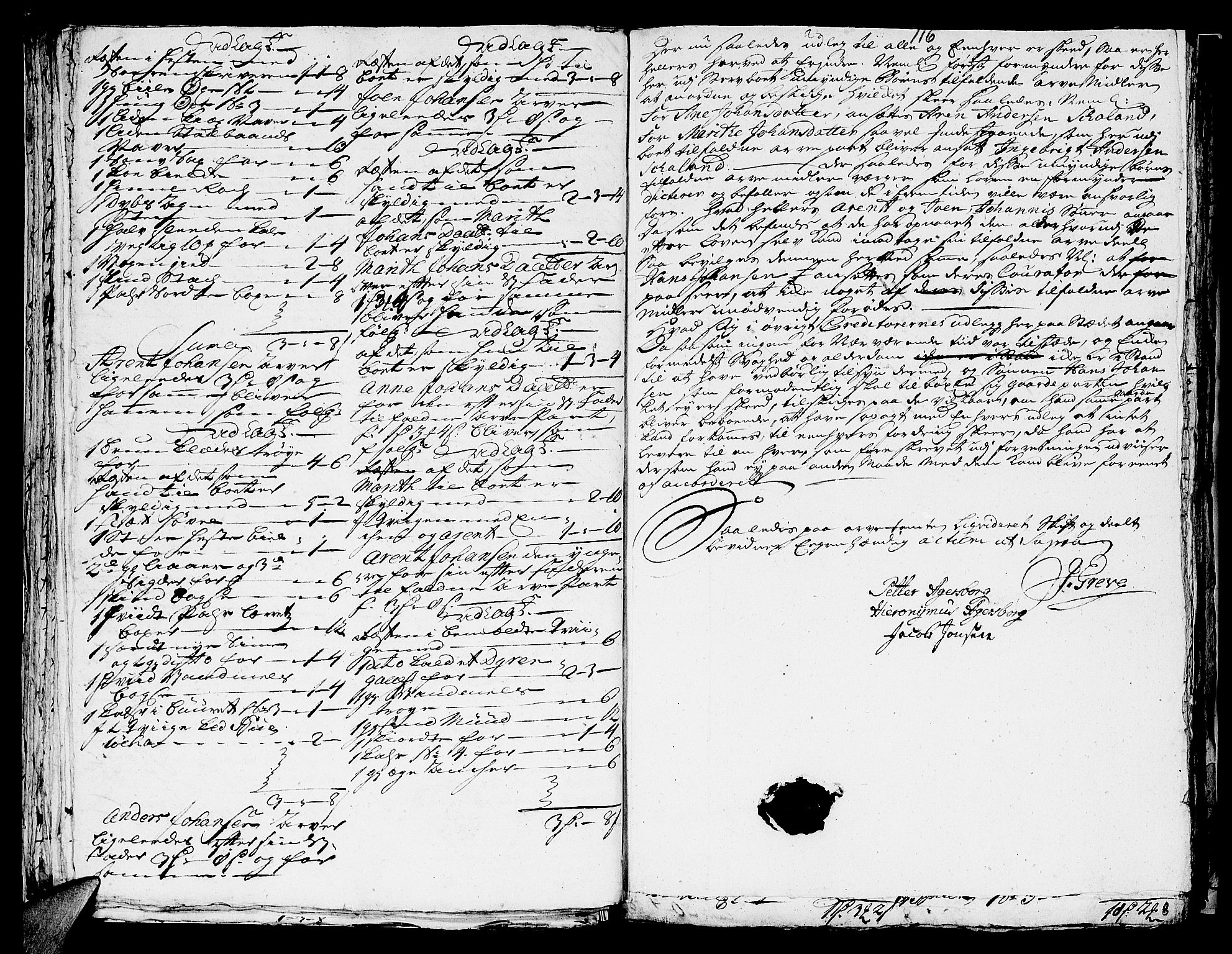 Helgeland sorenskriveri, SAT/A-0004/3/3A/L0034: Konseptprotokoll 19, 1755, p. 115b-116a