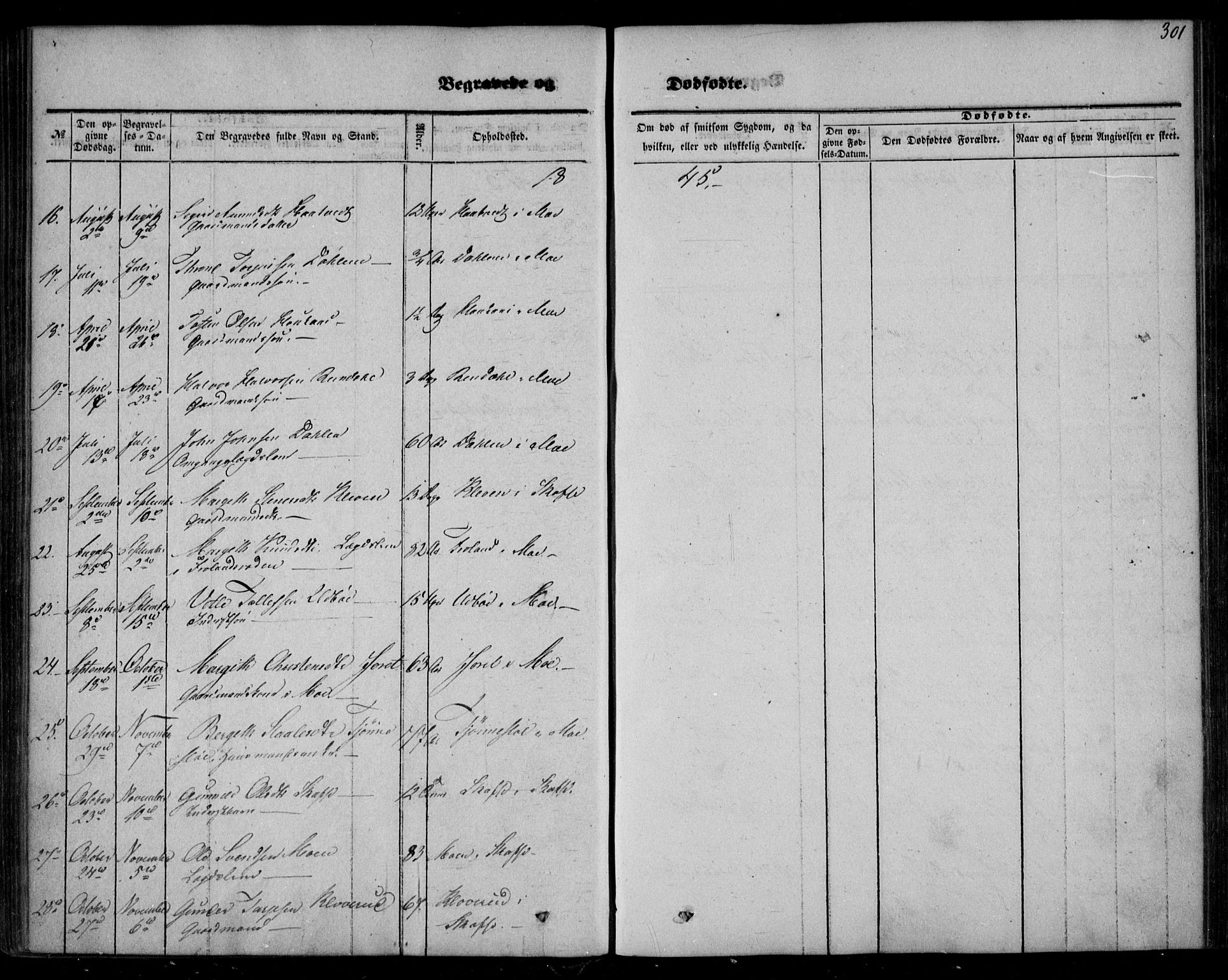 Mo kirkebøker, SAKO/A-286/F/Fa/L0005: Parish register (official) no. I 5, 1844-1864, p. 301