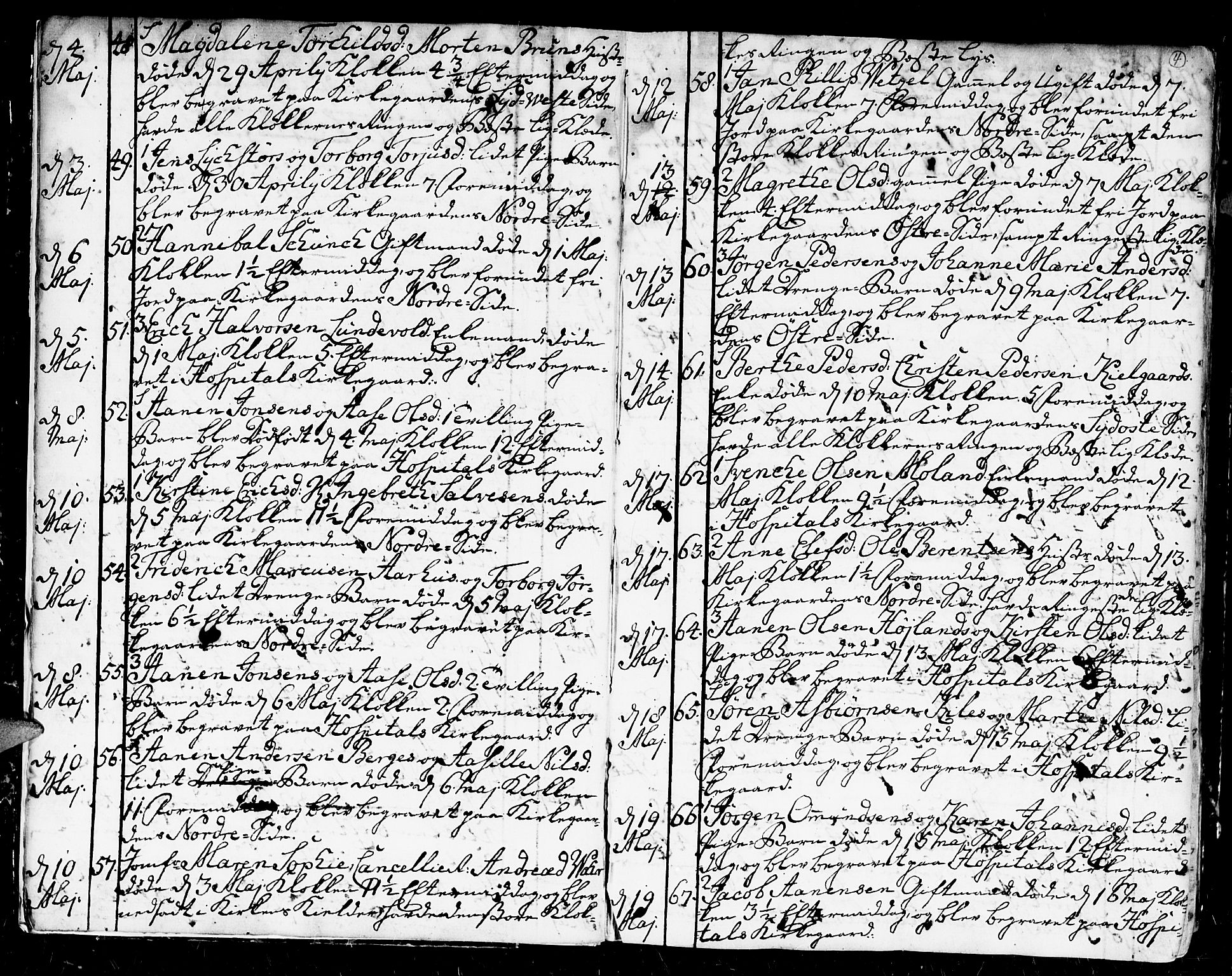 Kristiansand domprosti, AV/SAK-1112-0006/F/Fa/L0004: Parish register (official) no. A 4, 1762-1794, p. 4