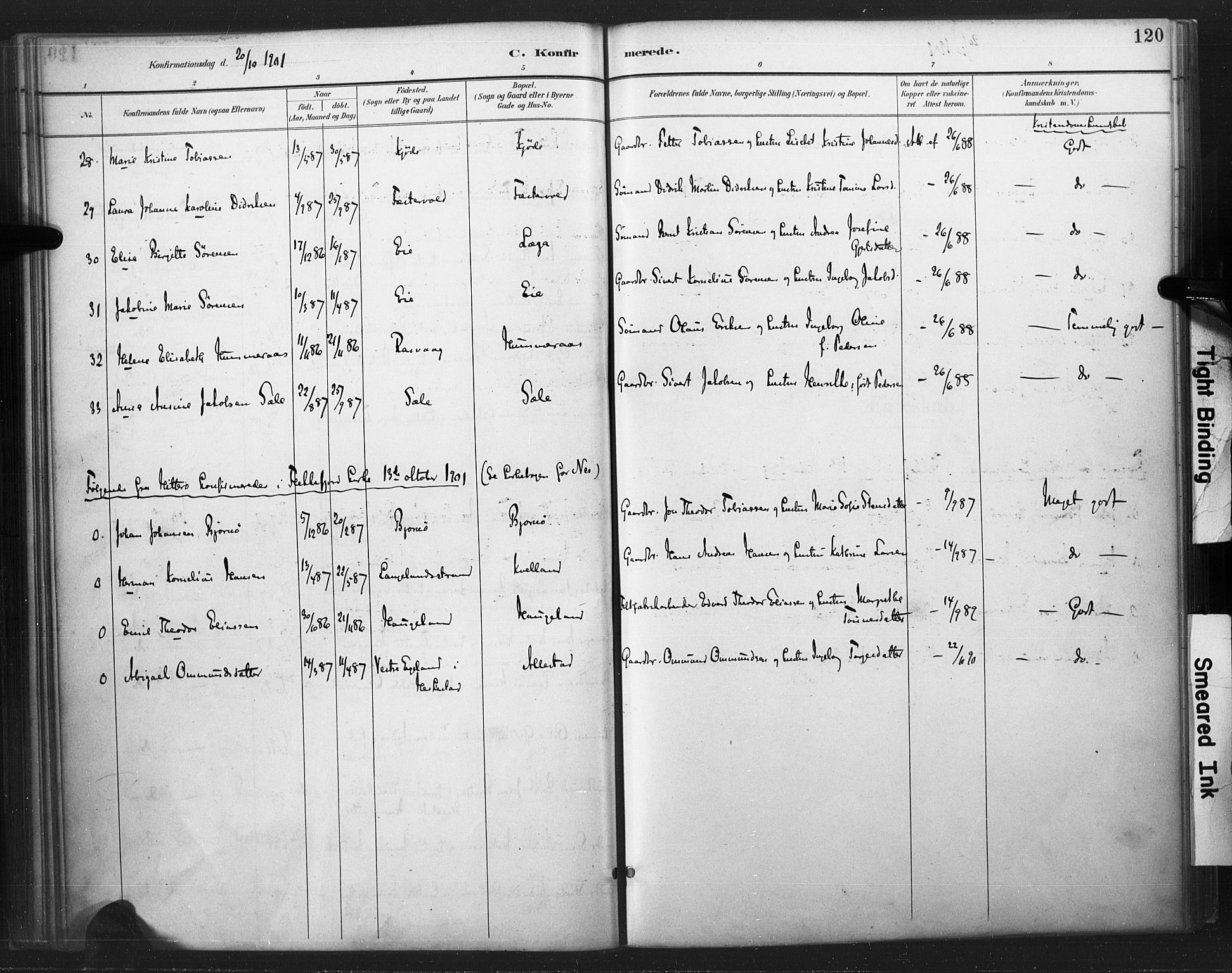 Flekkefjord sokneprestkontor, AV/SAK-1111-0012/F/Fa/Fab/L0006: Parish register (official) no. A 6, 1886-1901, p. 120