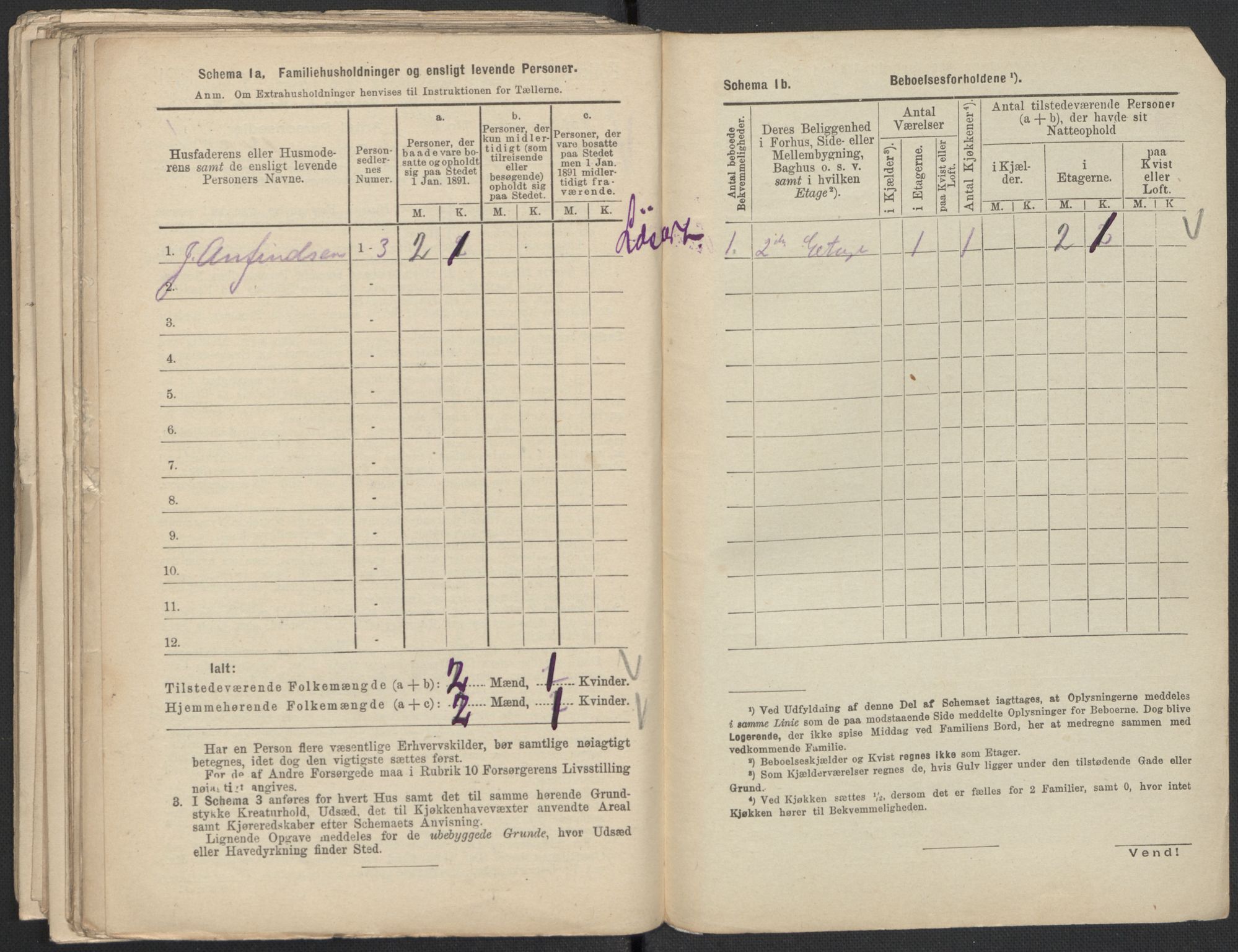 RA, 1891 Census for 1301 Bergen, 1891, p. 7045