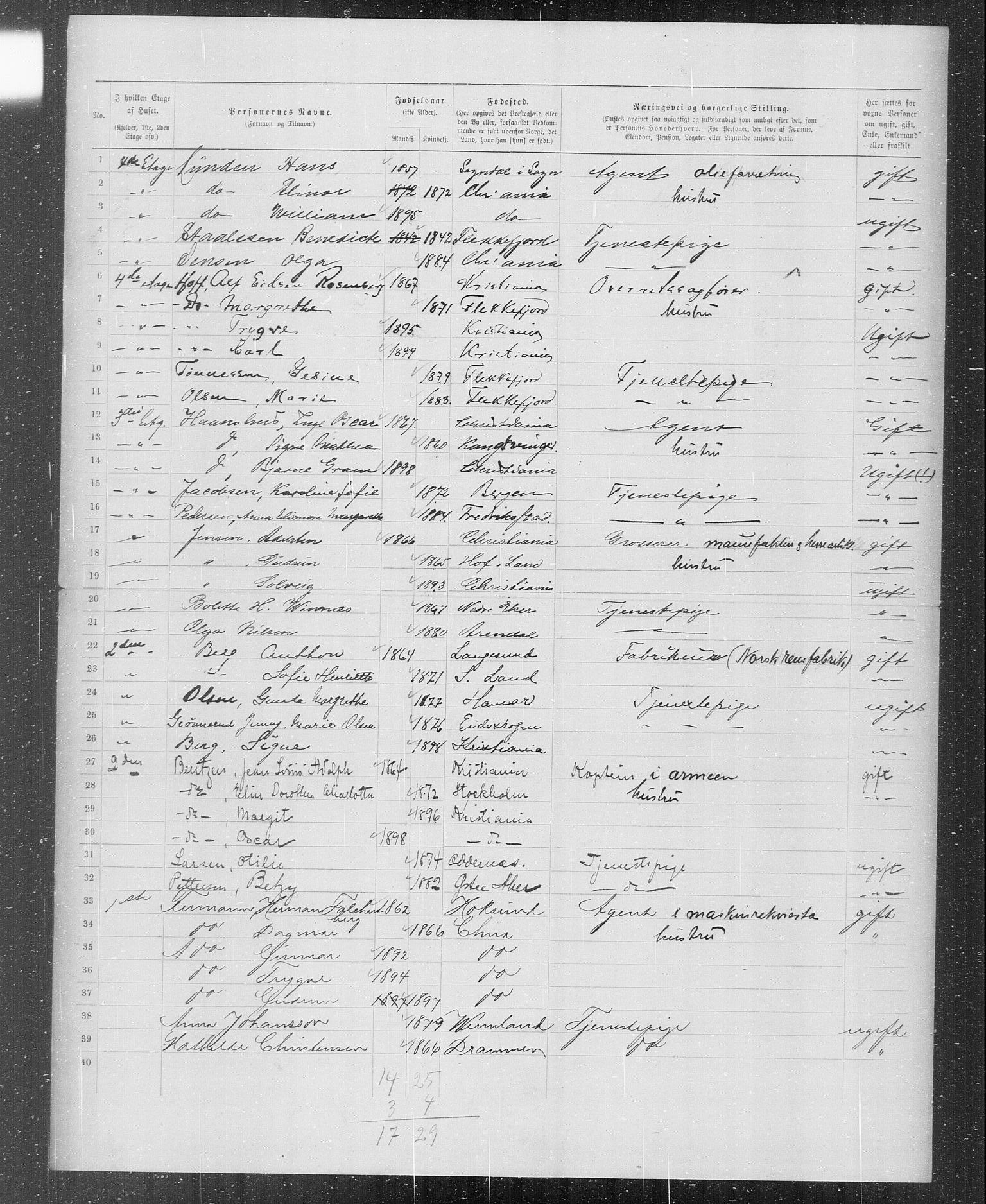 OBA, Municipal Census 1899 for Kristiania, 1899, p. 546