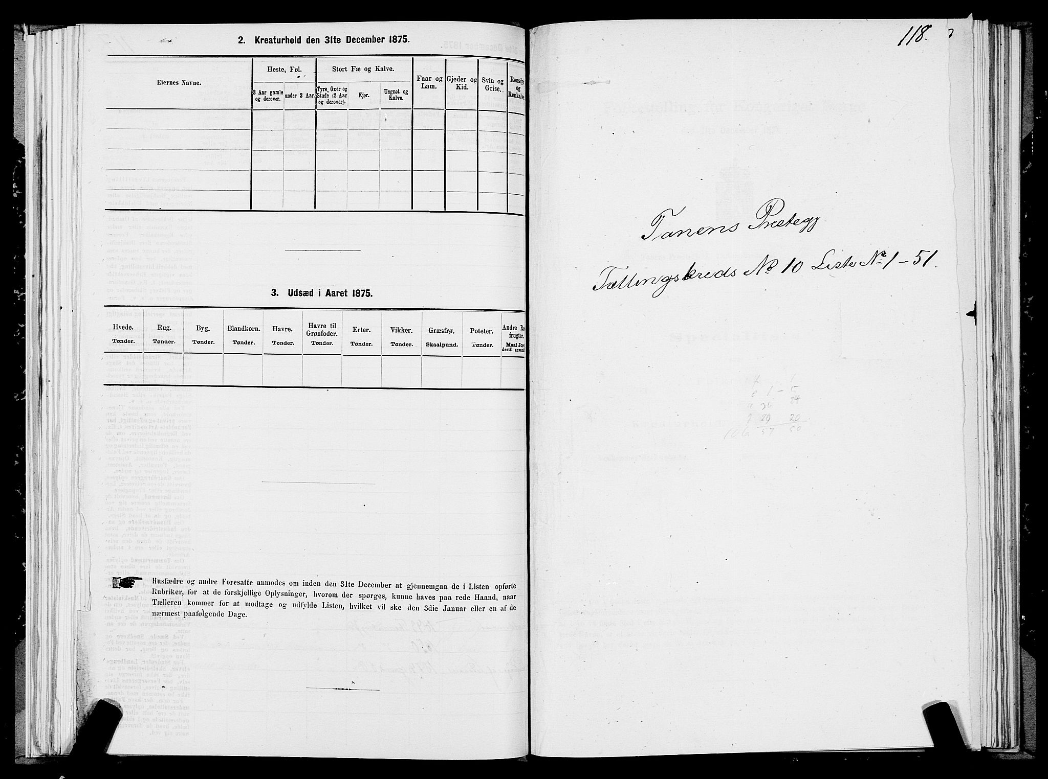 SATØ, 1875 census for 2025P Tana, 1875, p. 3118