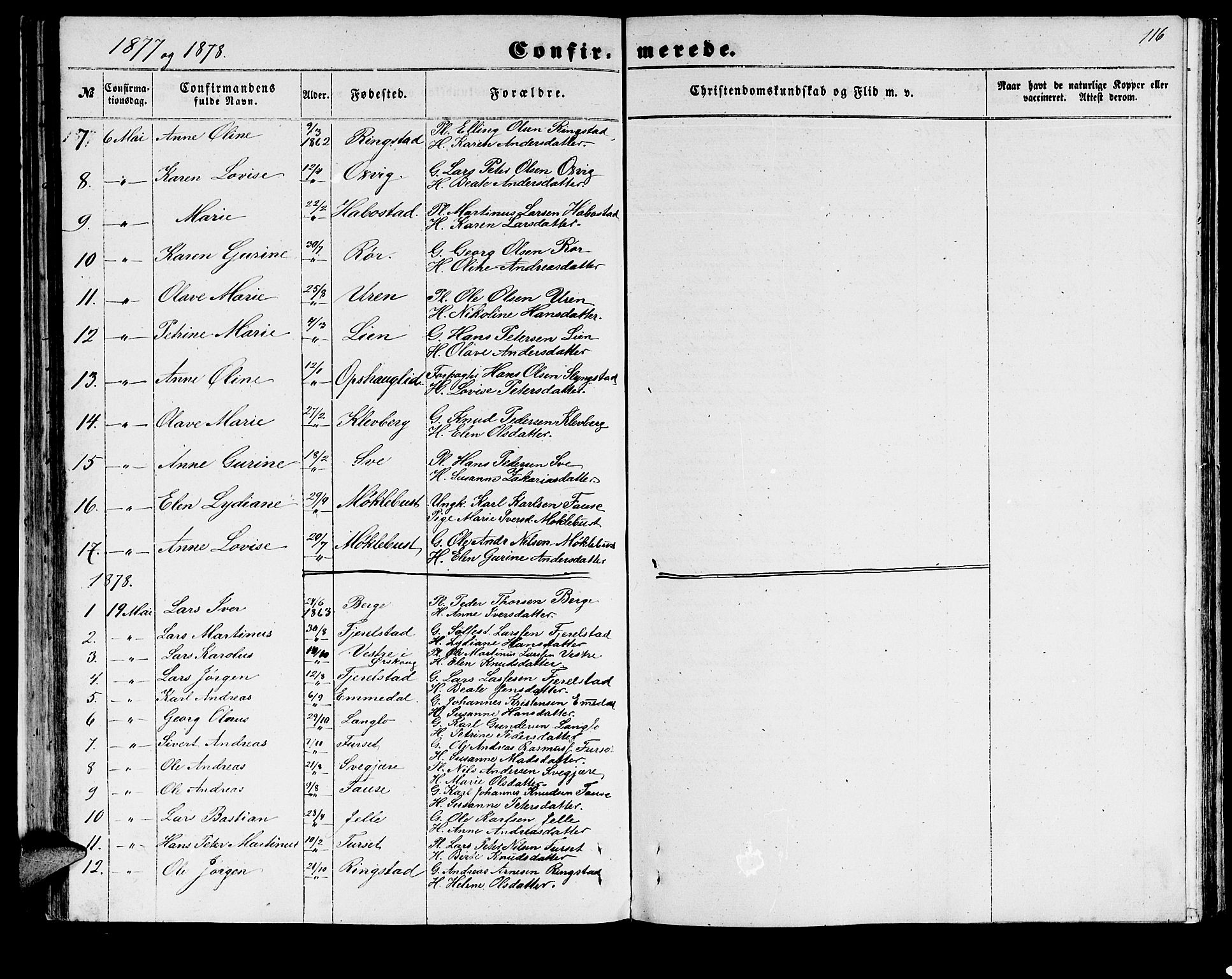 Ministerialprotokoller, klokkerbøker og fødselsregistre - Møre og Romsdal, AV/SAT-A-1454/520/L0291: Parish register (copy) no. 520C03, 1854-1881, p. 116