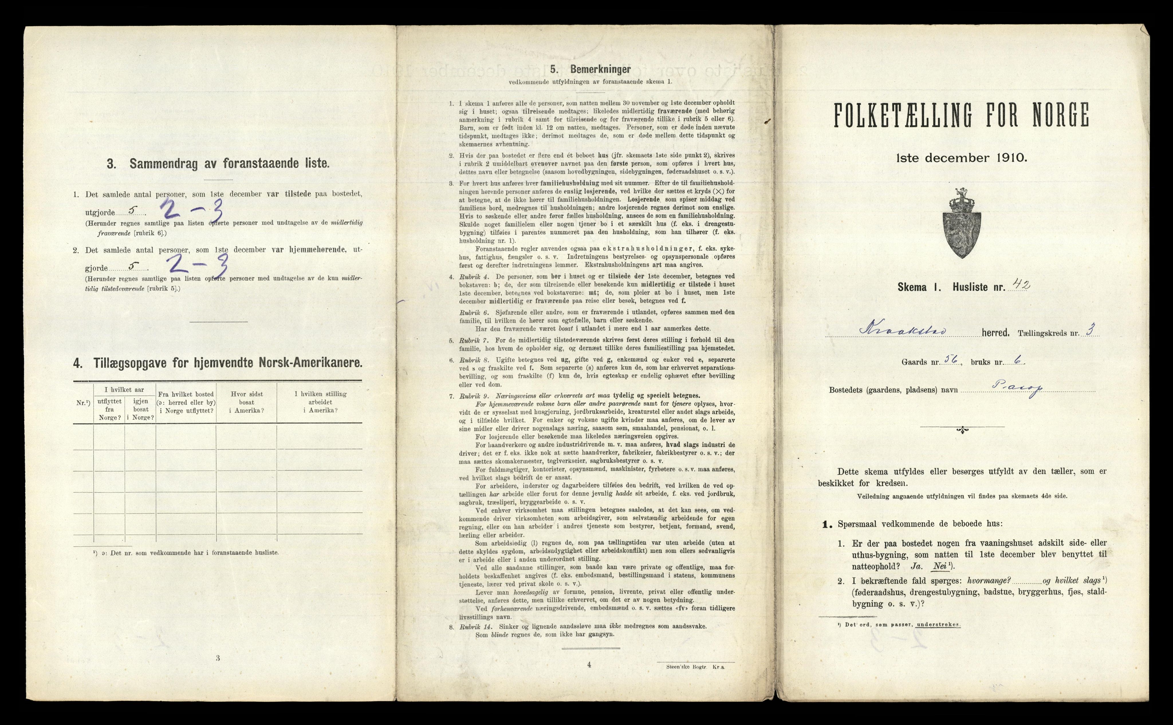 RA, 1910 census for Kråkstad, 1910, p. 415