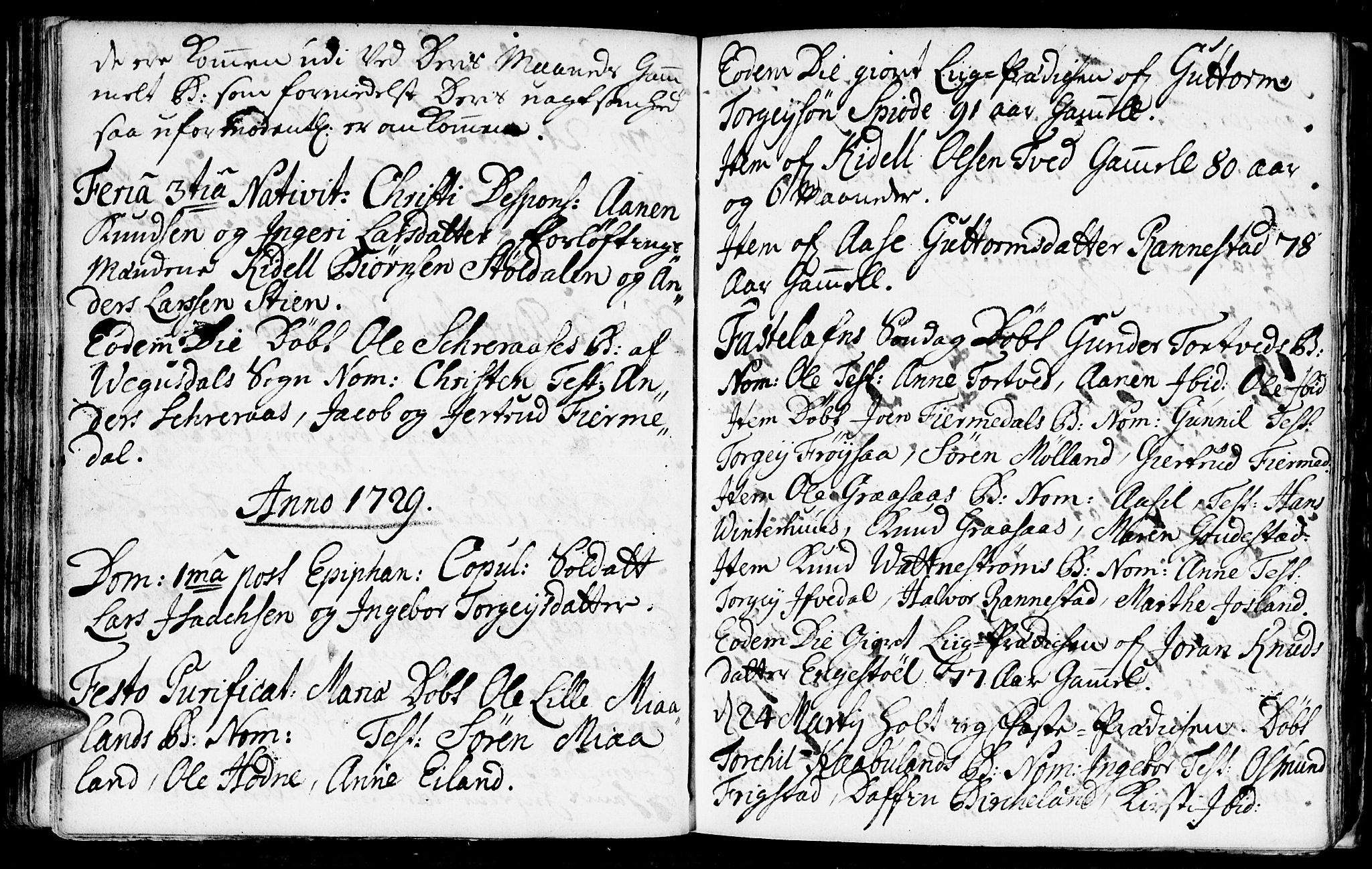 Evje sokneprestkontor, AV/SAK-1111-0008/F/Fa/Fac/L0001: Parish register (official) no. A 1, 1705-1764, p. 121-122