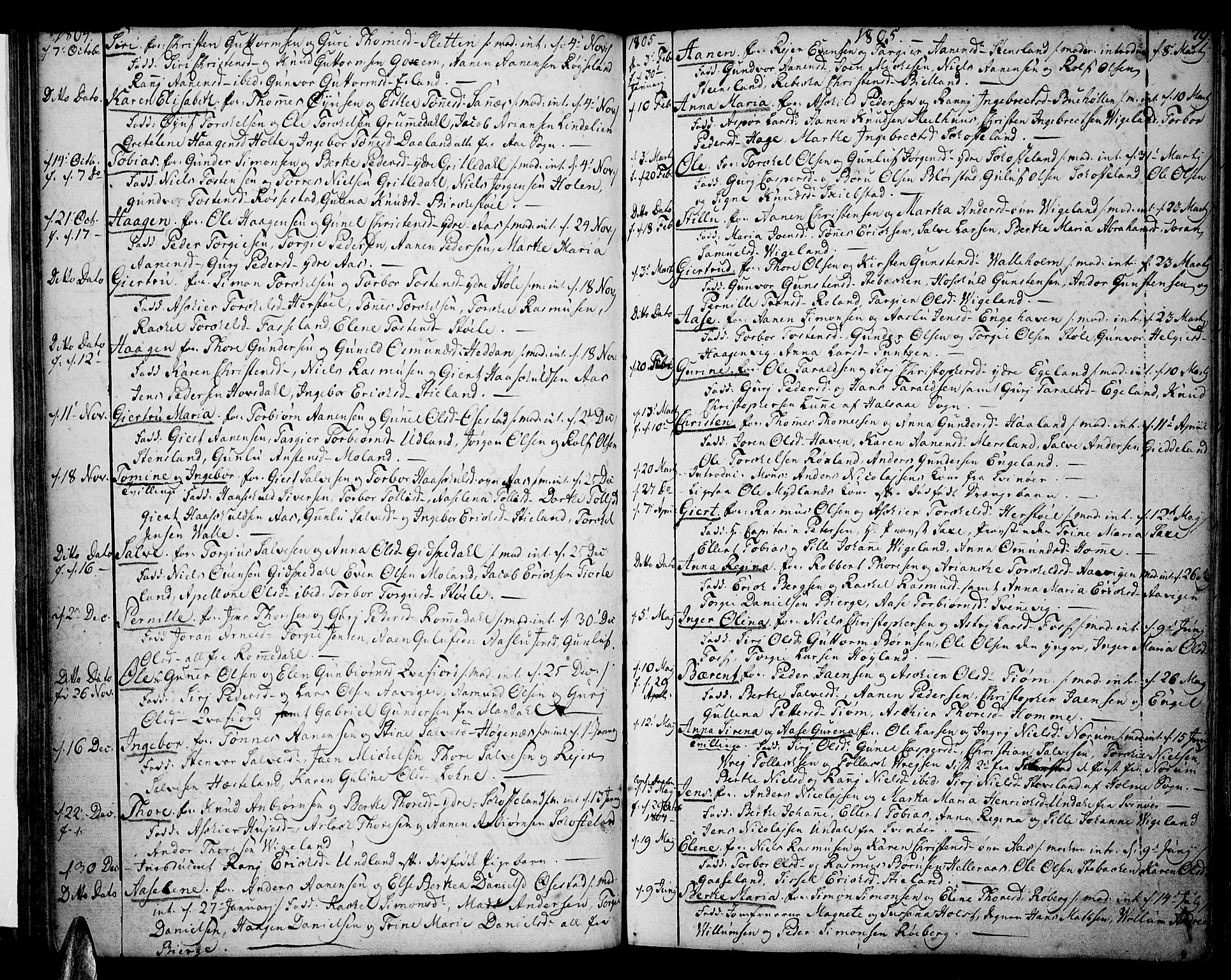 Sør-Audnedal sokneprestkontor, SAK/1111-0039/F/Fa/Fab/L0002: Parish register (official) no. A 2 /1, 1766-1815, p. 79