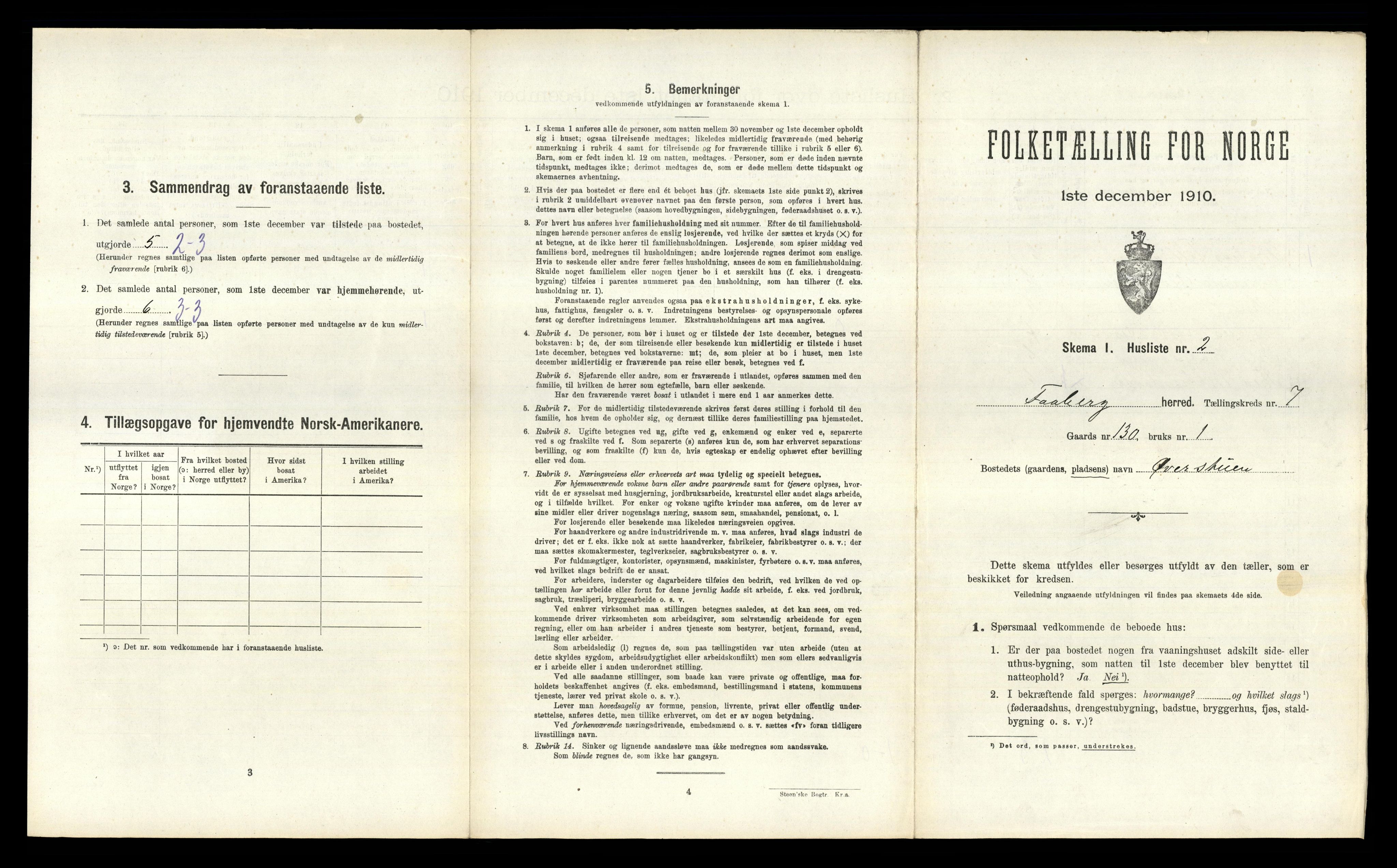 RA, 1910 census for Fåberg, 1910, p. 712