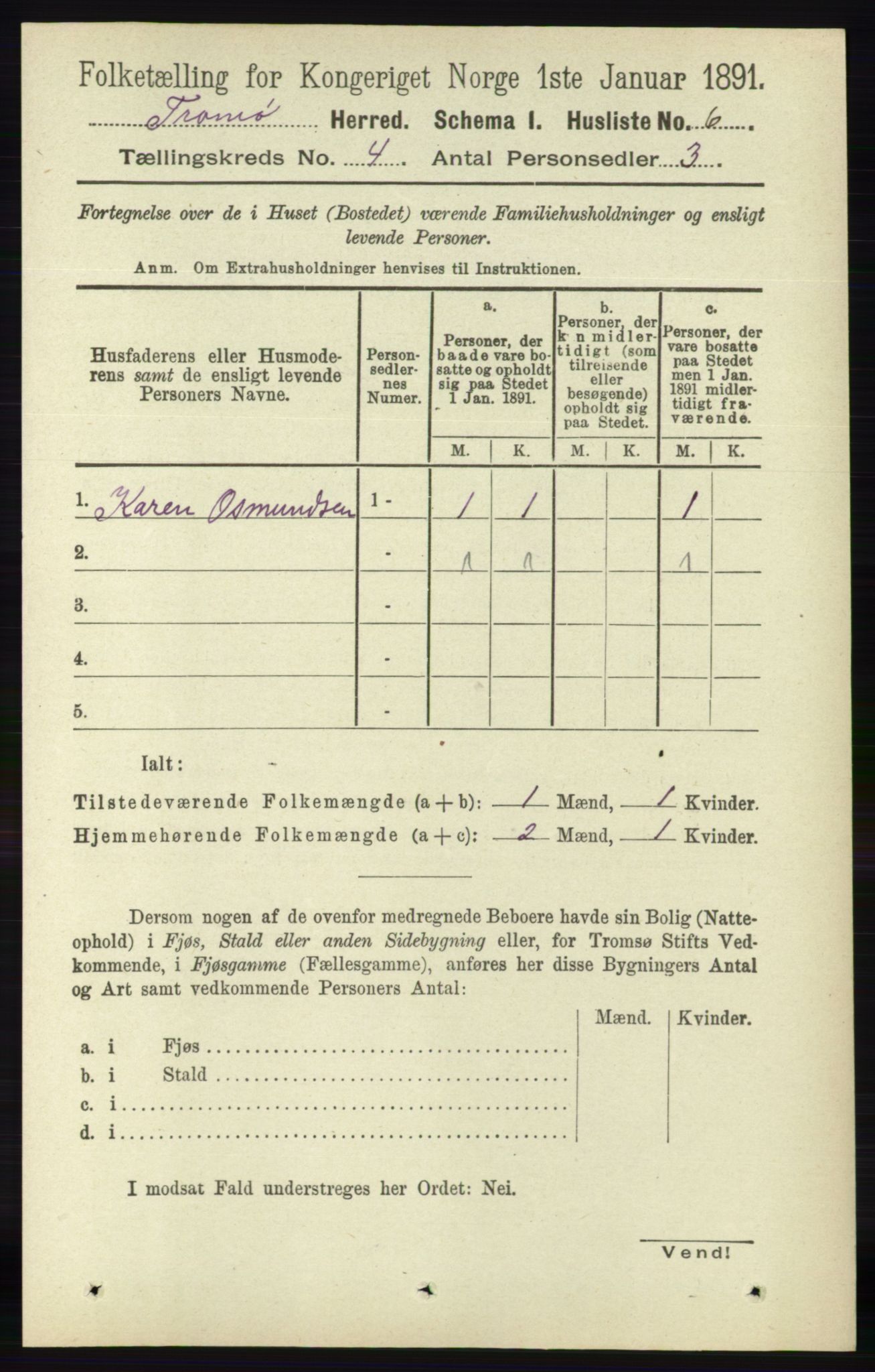 RA, 1891 census for 0921 Tromøy, 1891, p. 1362